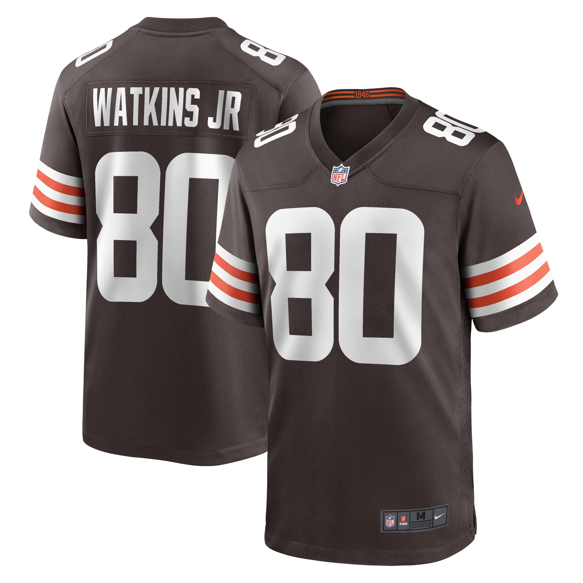 Men's Cleveland Browns Austin Watkins Jr. Brown Team Game Jersey Js2679