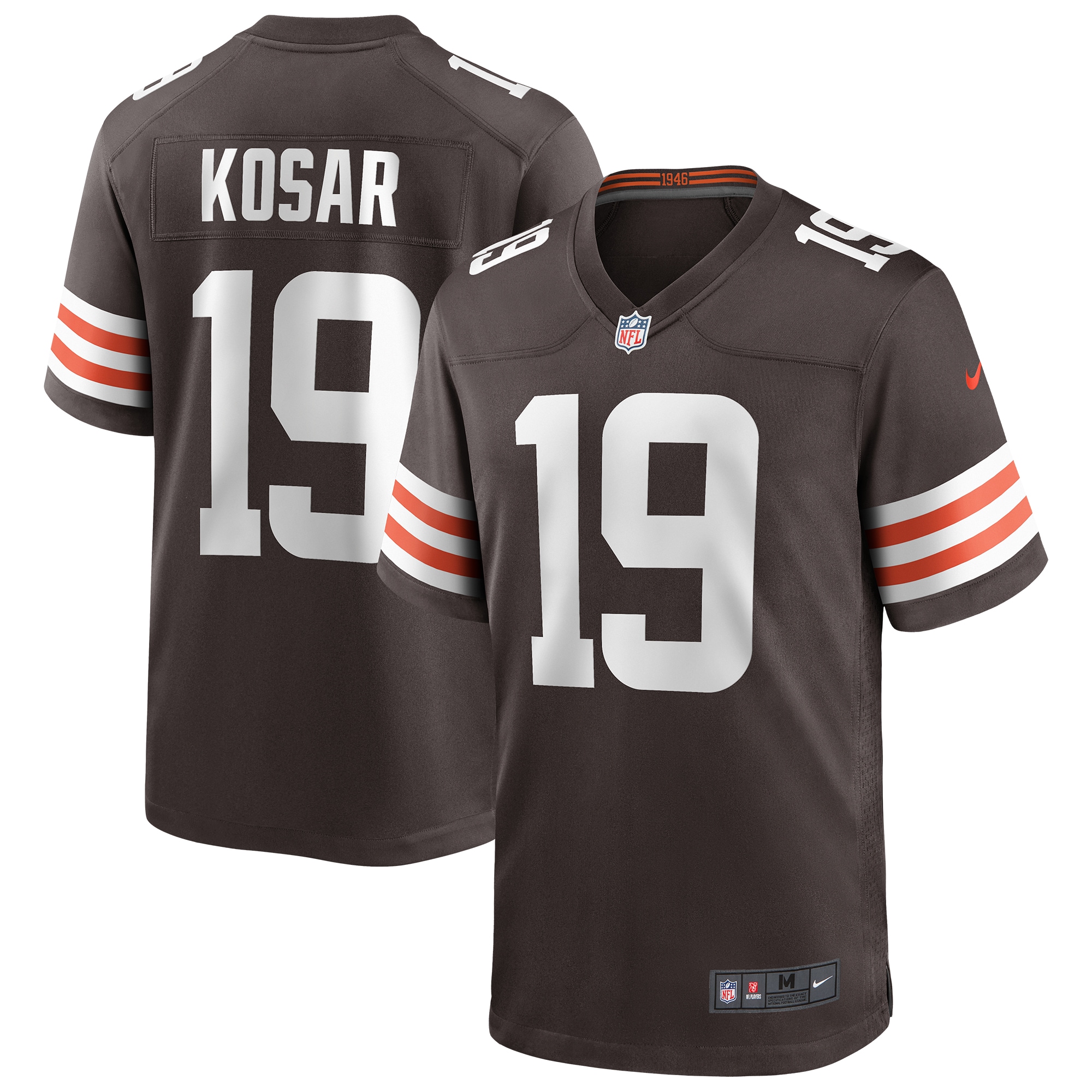 Men's Cleveland Browns Bernie Kosar Brown Game Retired Player Jersey Js1992