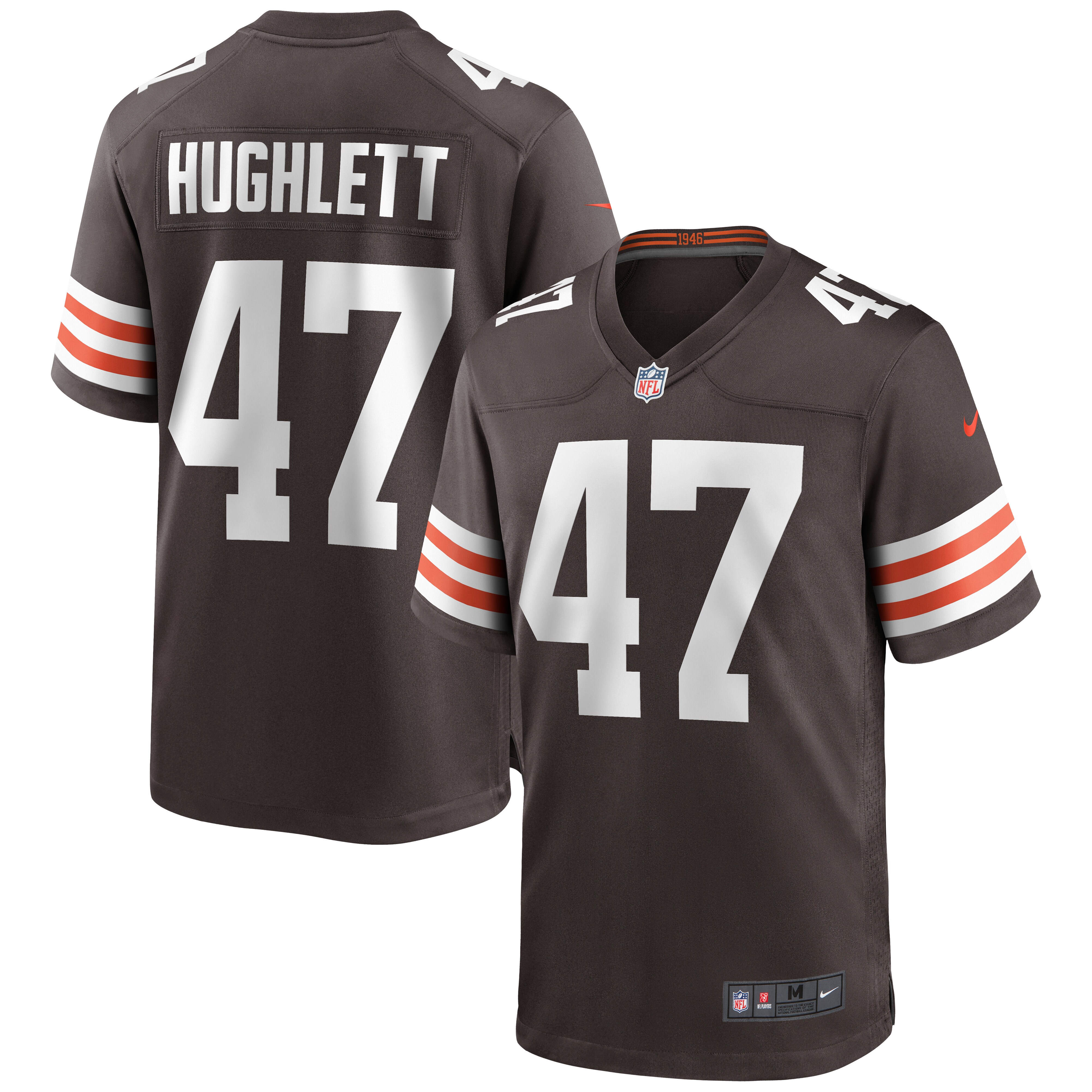 Men's Cleveland Browns Charley Hughlett Brown Game Jersey Js6161