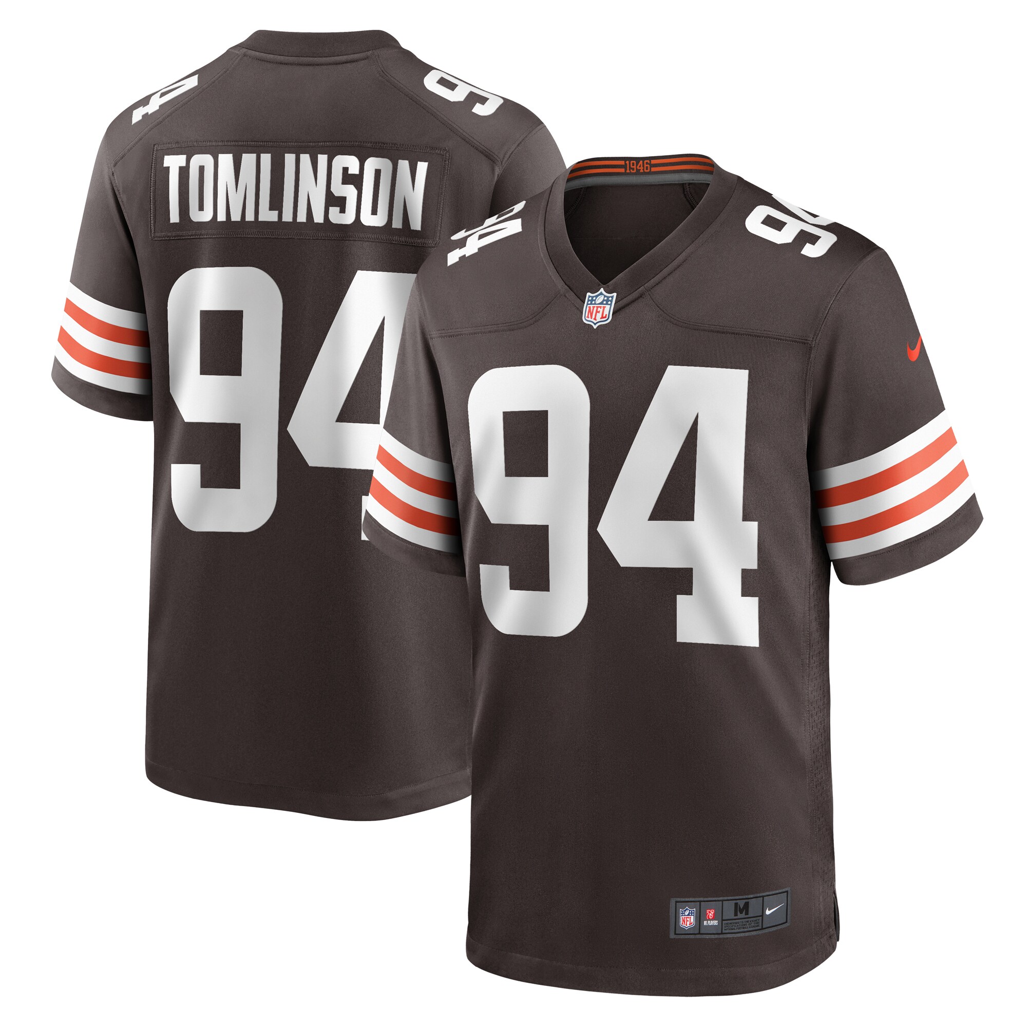Men's Cleveland Browns Dalvin Tomlinson Brown Game Player Jersey Js1731