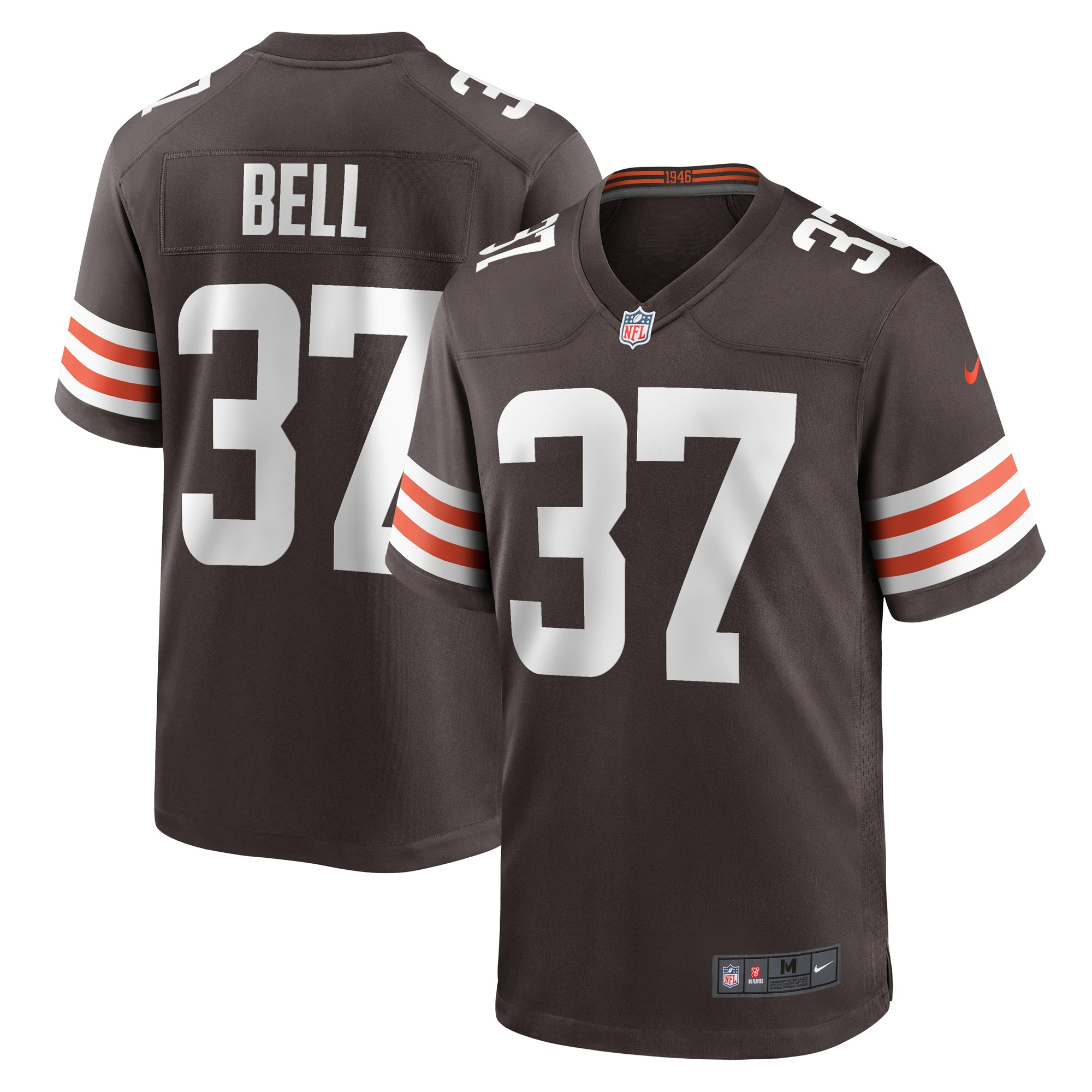 Men's Cleveland Browns D'anthony Bell Brown Game Player Jersey Js8745