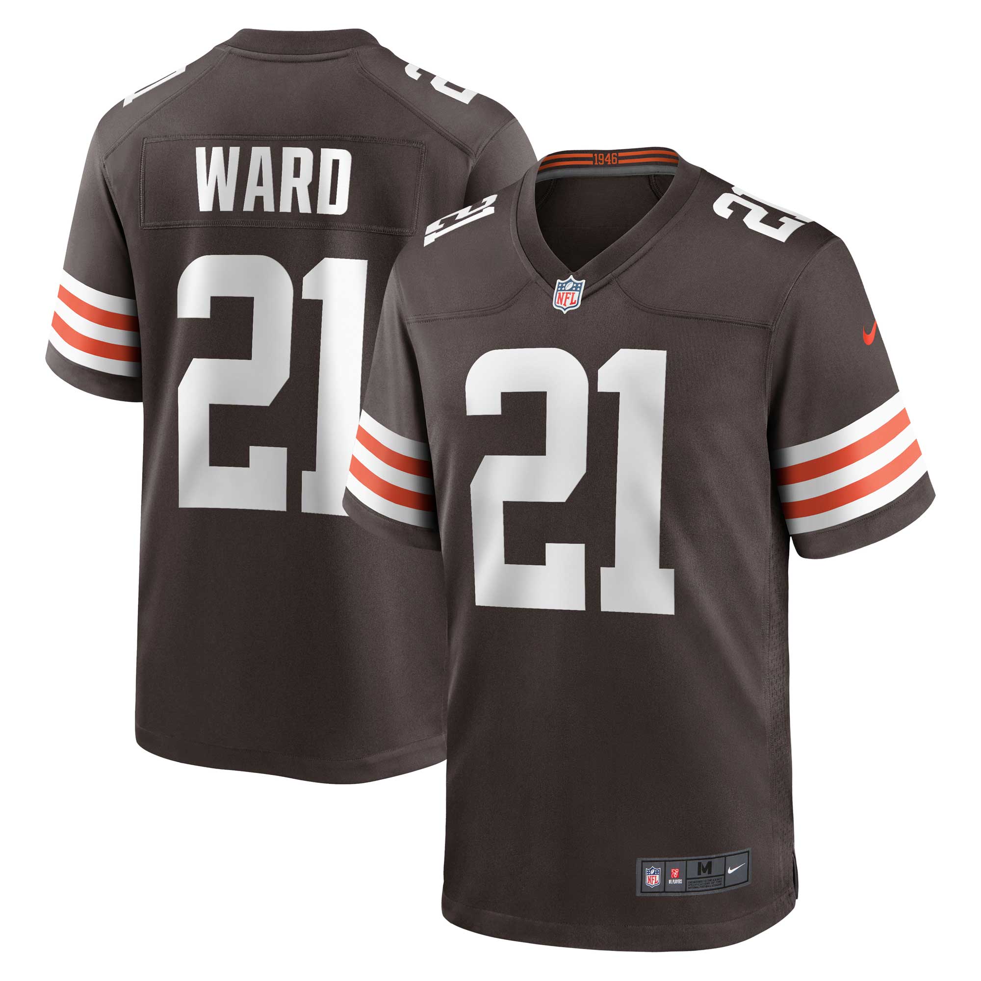 Men's Cleveland Browns Denzel Ward Brown Game Jersey Js2582