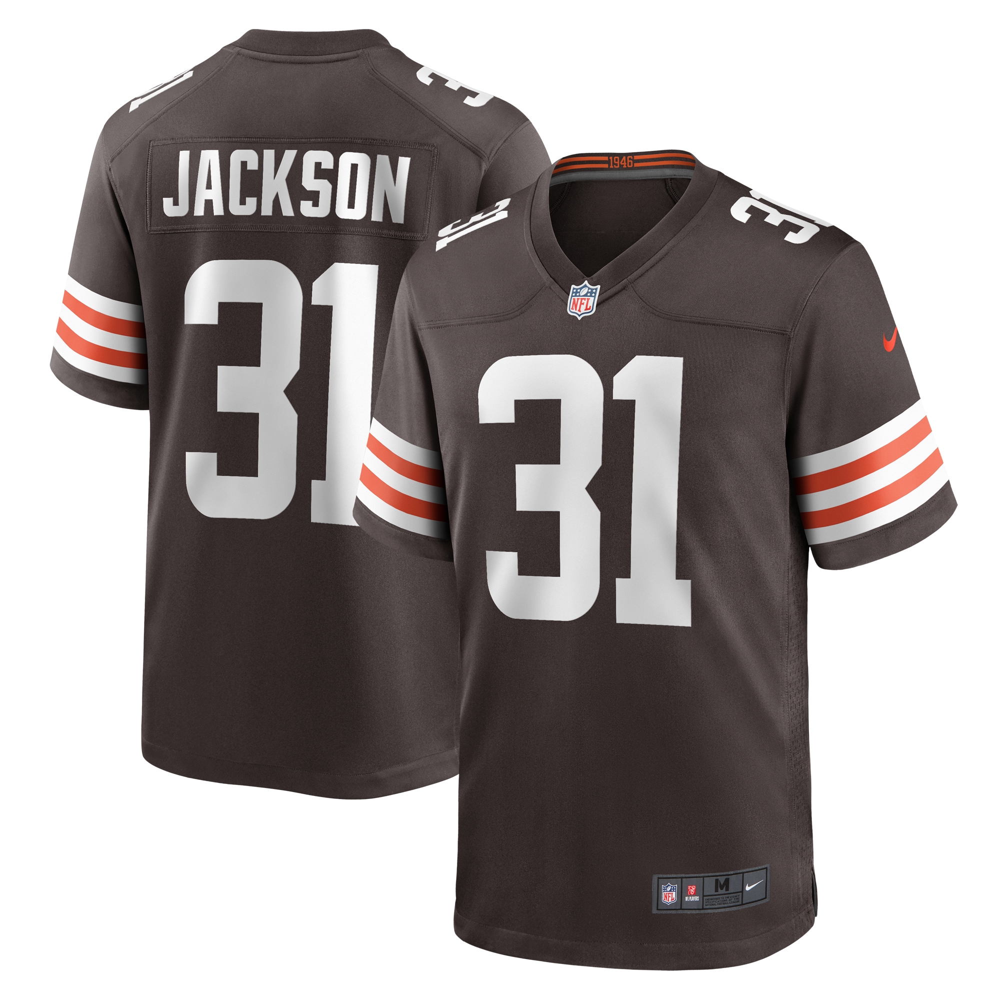 Men's Cleveland Browns Deon Jackson Brown Game Jersey Js6764
