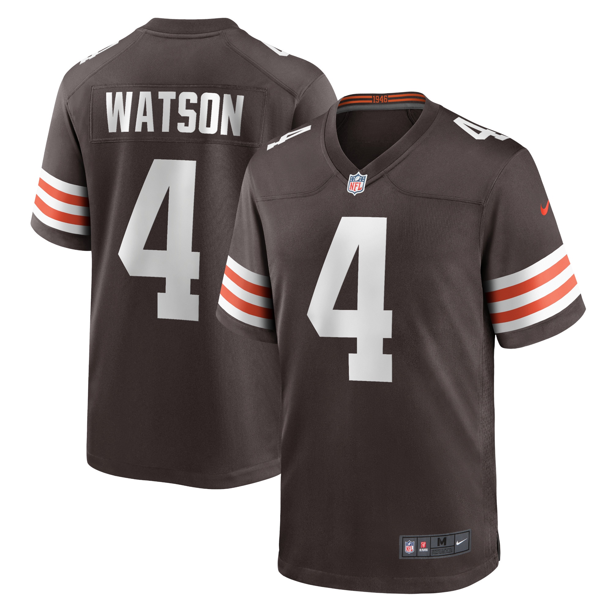 Men's Cleveland Browns Deshaun Watson Brown Game Jersey Js5464