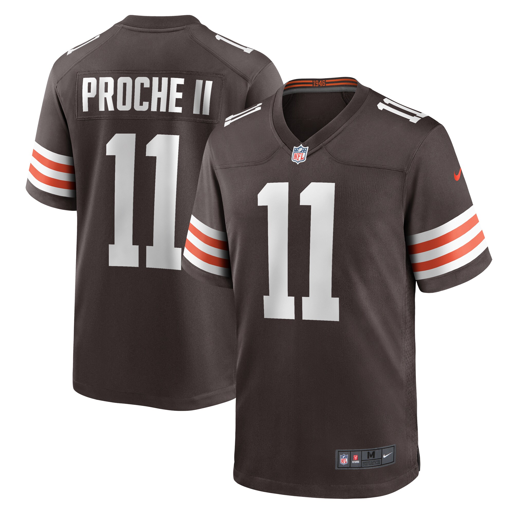 Men's Cleveland Browns James Proche Ii Brown Game Jersey Js7057