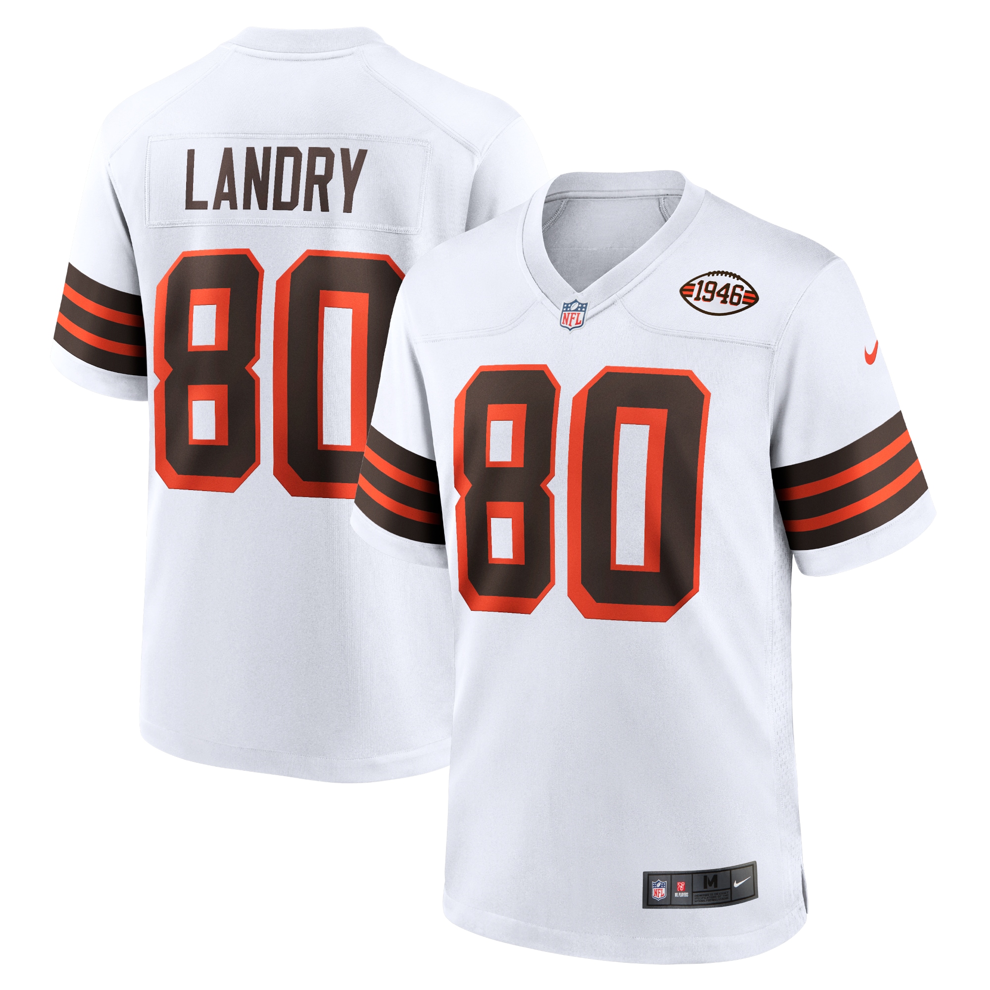 Men's Cleveland Browns Jarvis Landry White 1946 Collection Alternate Game Jersey Js6599
