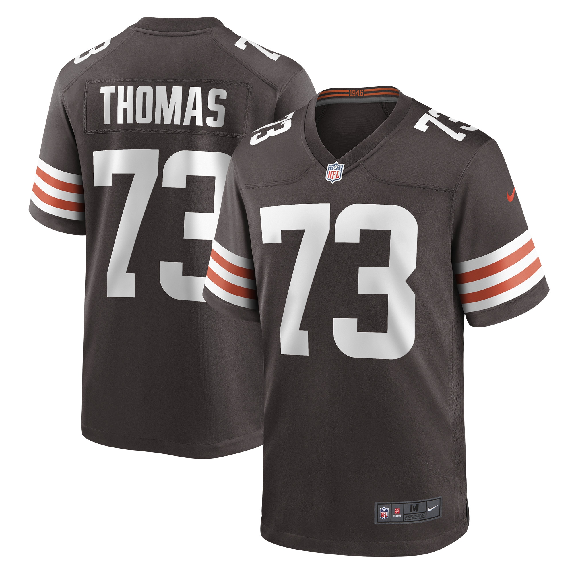 Men's Cleveland Browns Joe Thomas Brown Retired Game Player Jersey Js8217