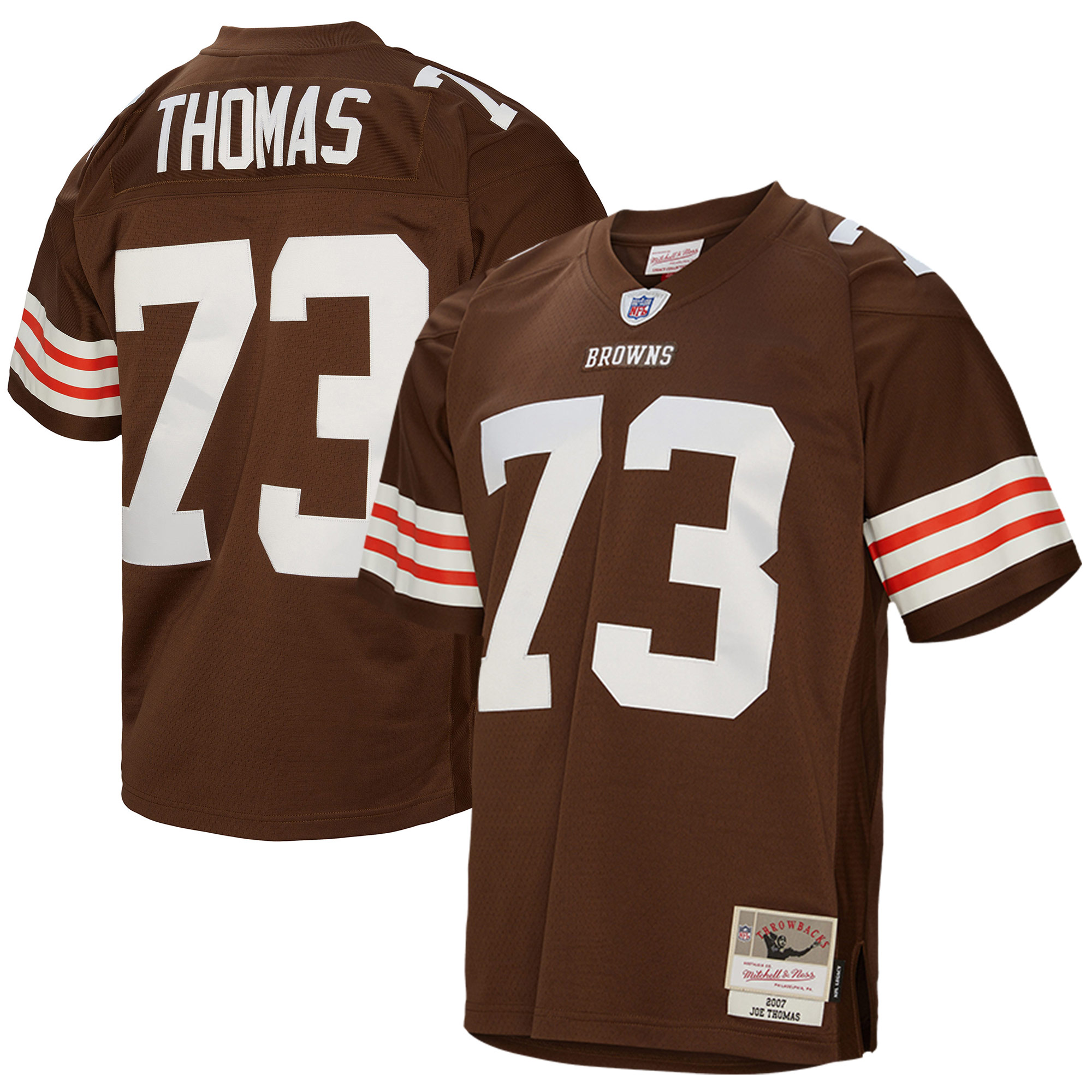 Men's Cleveland Browns Joe Thomas Mitchell & Ness Brown Legacy Jersey Js3760