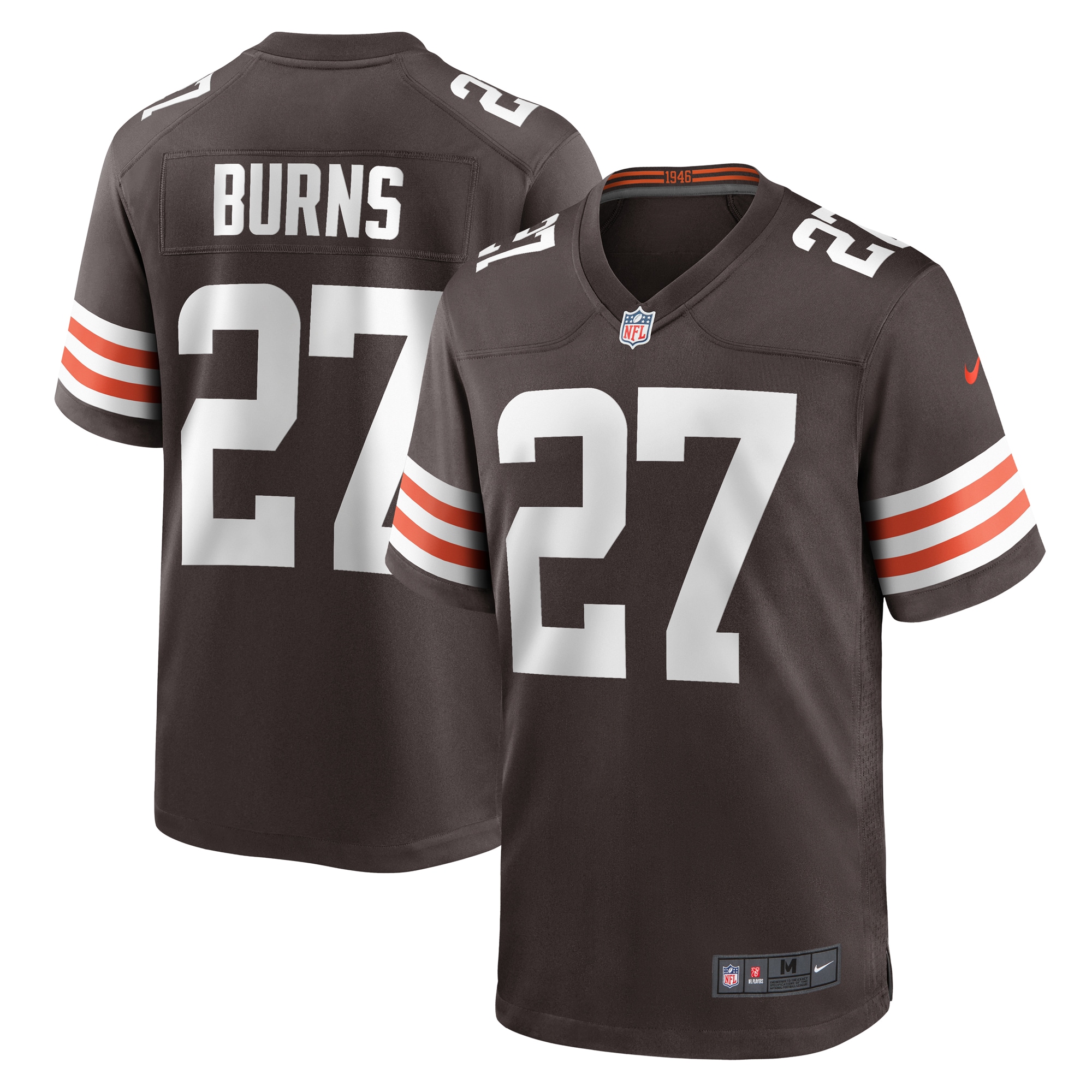 Men's Cleveland Browns Lorenzo Burns Brown Team Game Jersey Js3960