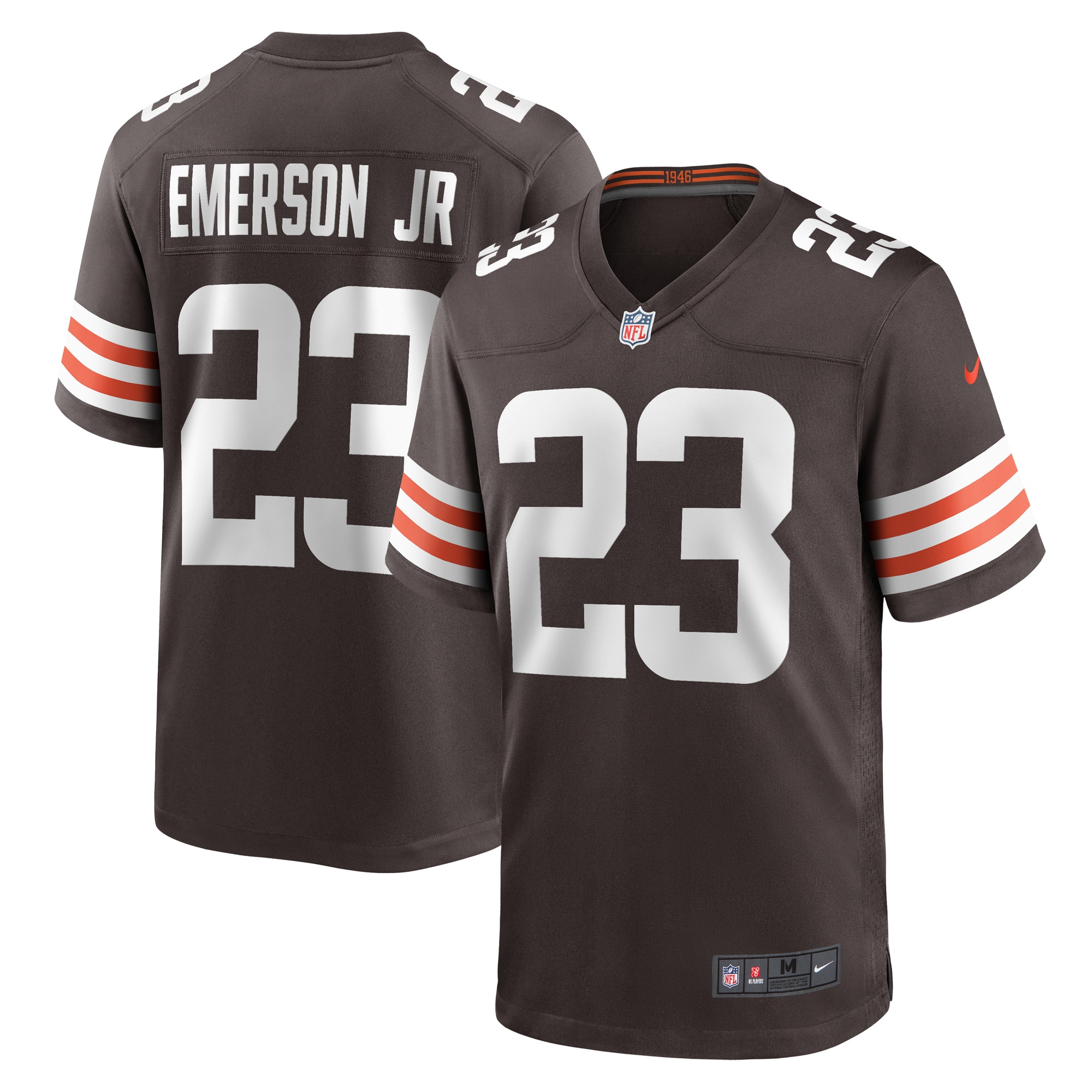Men's Cleveland Browns Martin Emerson Jr. Brown Game Player Jersey Js9867