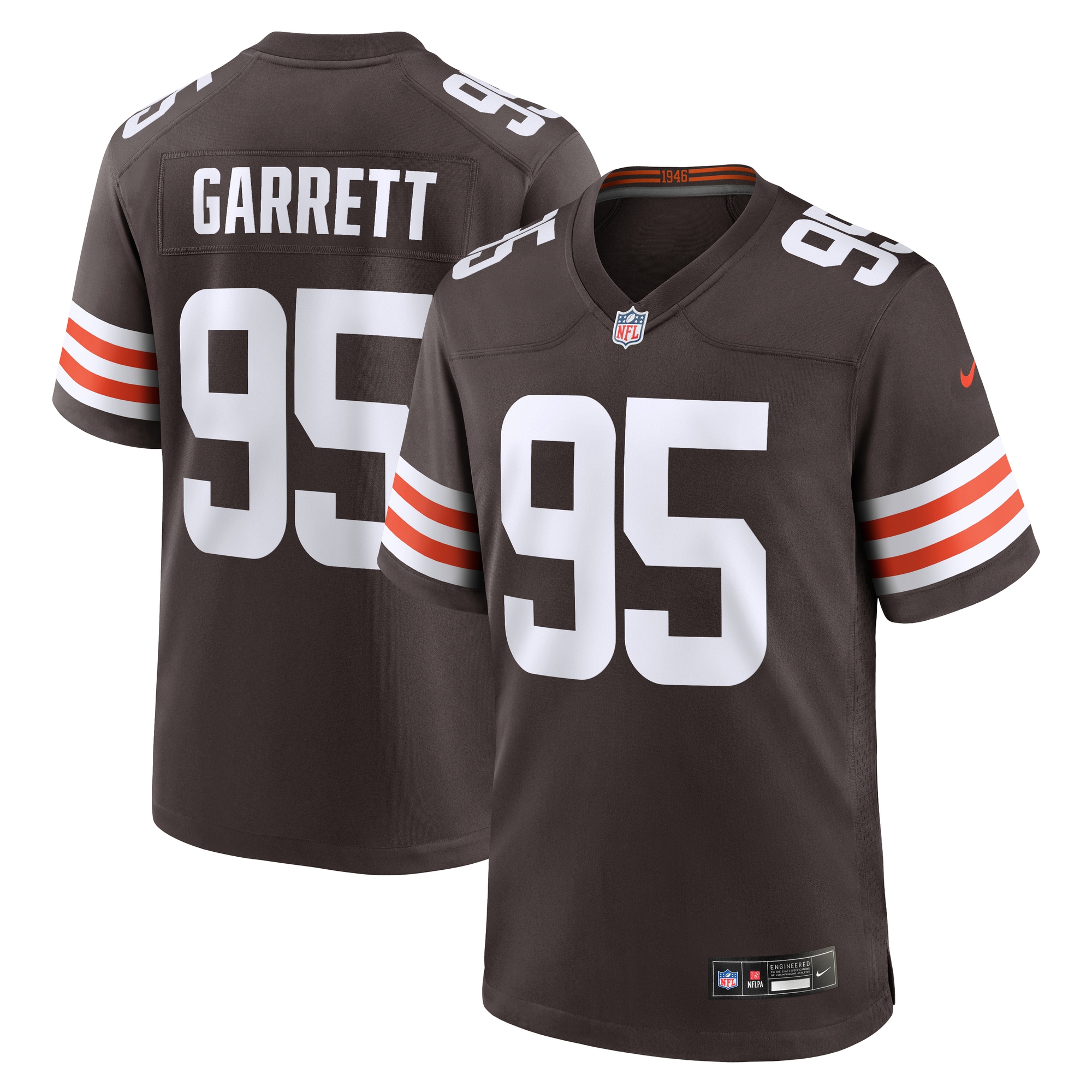 Men's Cleveland Browns Myles Garrett Brown Team Game Jersey Js7533
