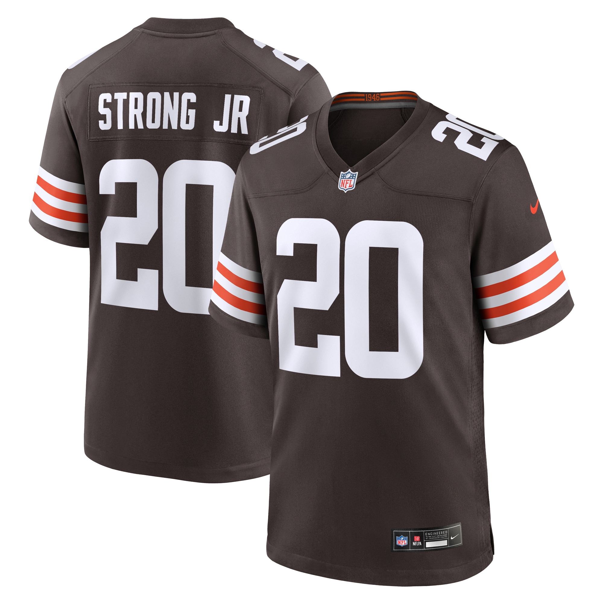 Men's Cleveland Browns Pierre Strong Jr. Brown Team Game Jersey Js7932