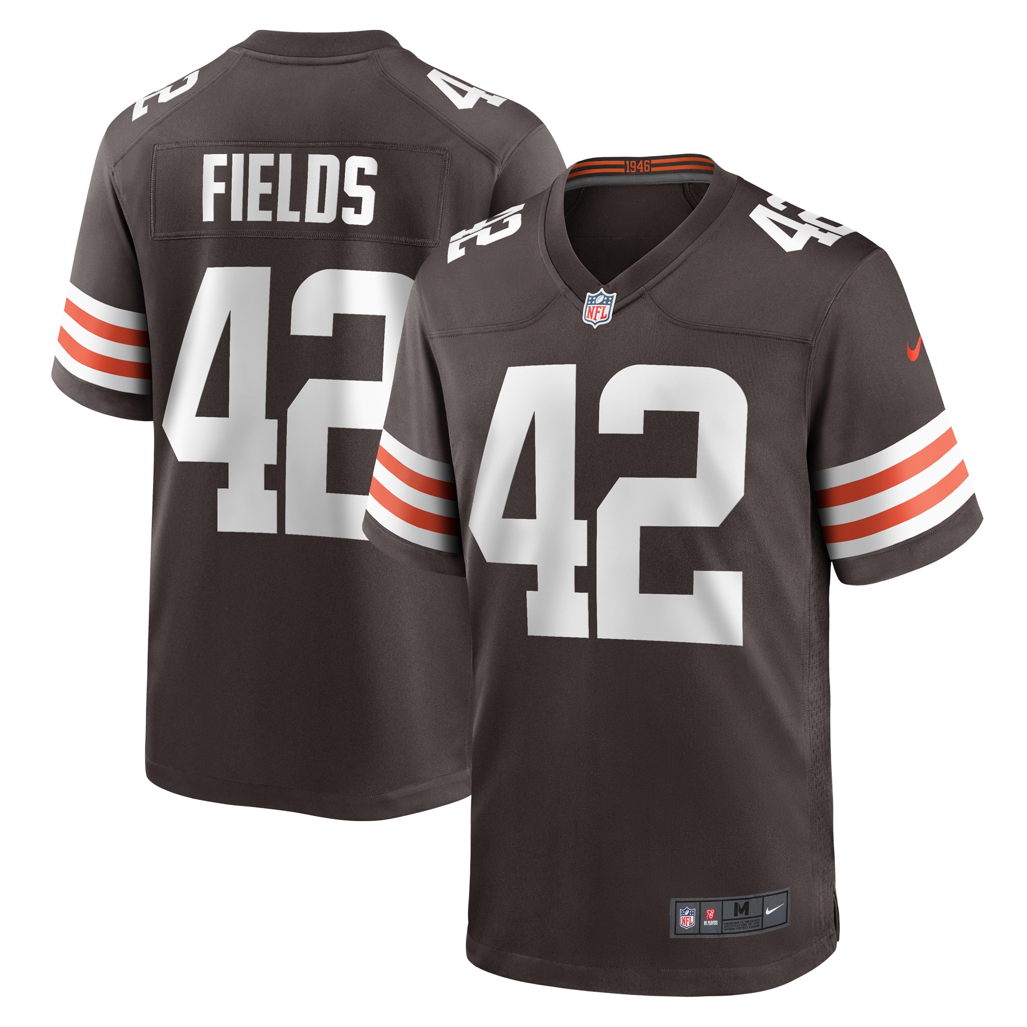 Men's Cleveland Browns Tony Fields Ii Brown Team Game Jersey Js6648