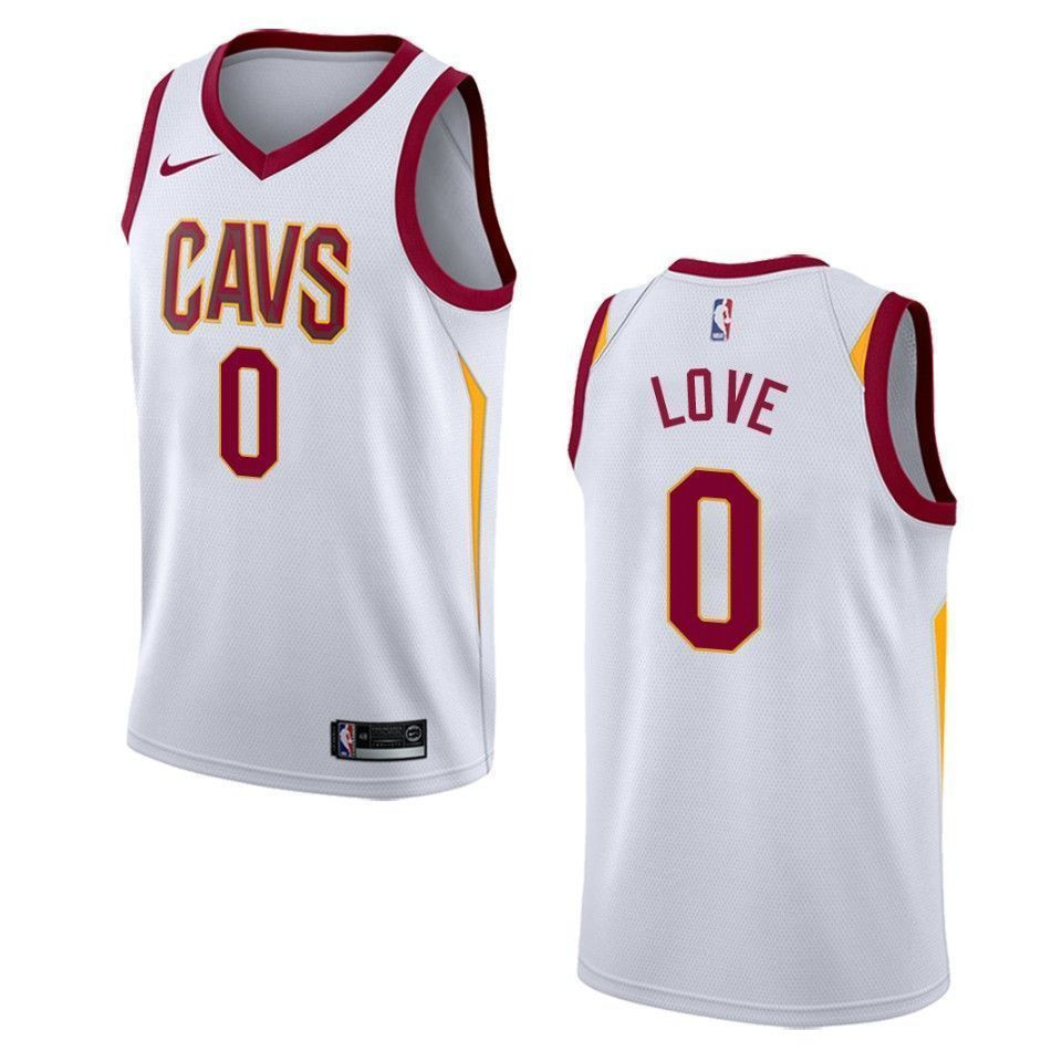 Men's Cleveland Cavaliers 0 Kevin Love Association Swingman Jersey - White