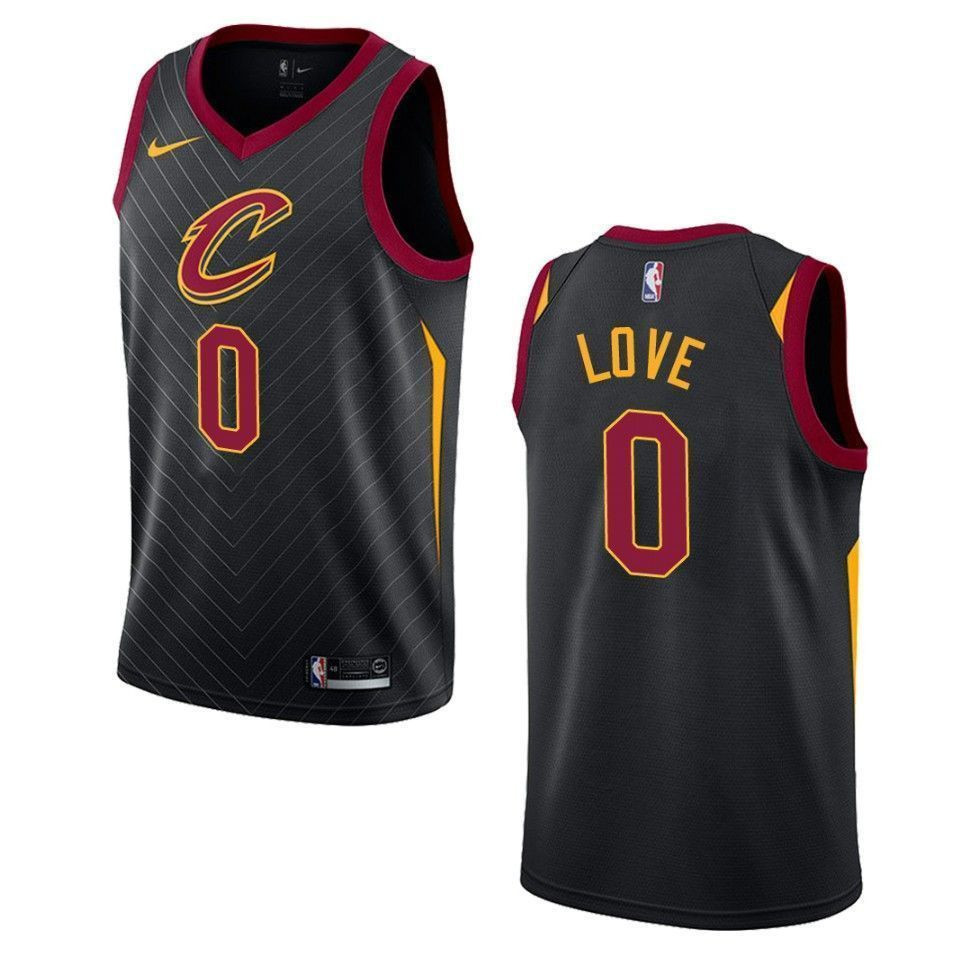 Men's Cleveland Cavaliers 0 Kevin Love Statement Swingman Jersey - Black