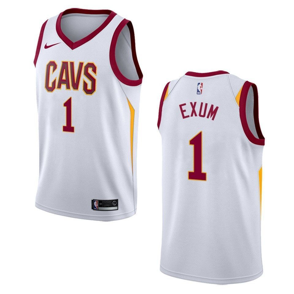 Men's Cleveland Cavaliers 1 Dante Exum Association Swingman Jersey - White