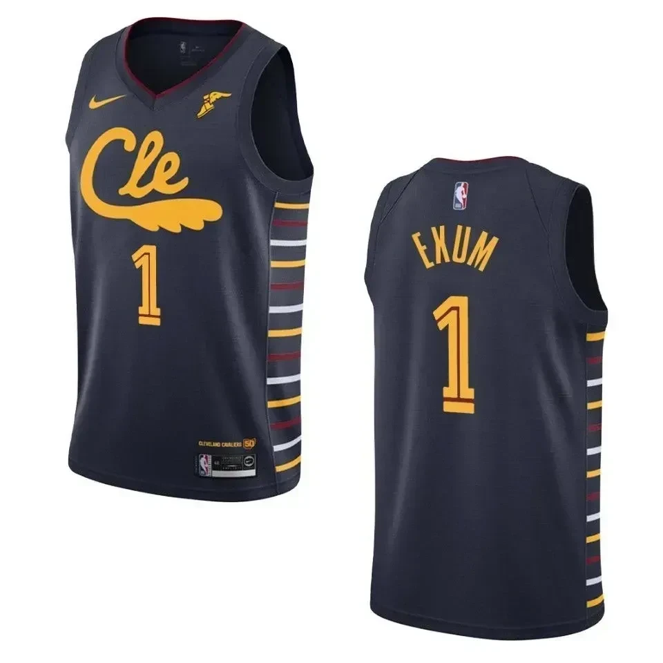 Men's Cleveland Cavaliers 1 Dante Exum City Swingman Jersey - Navy
