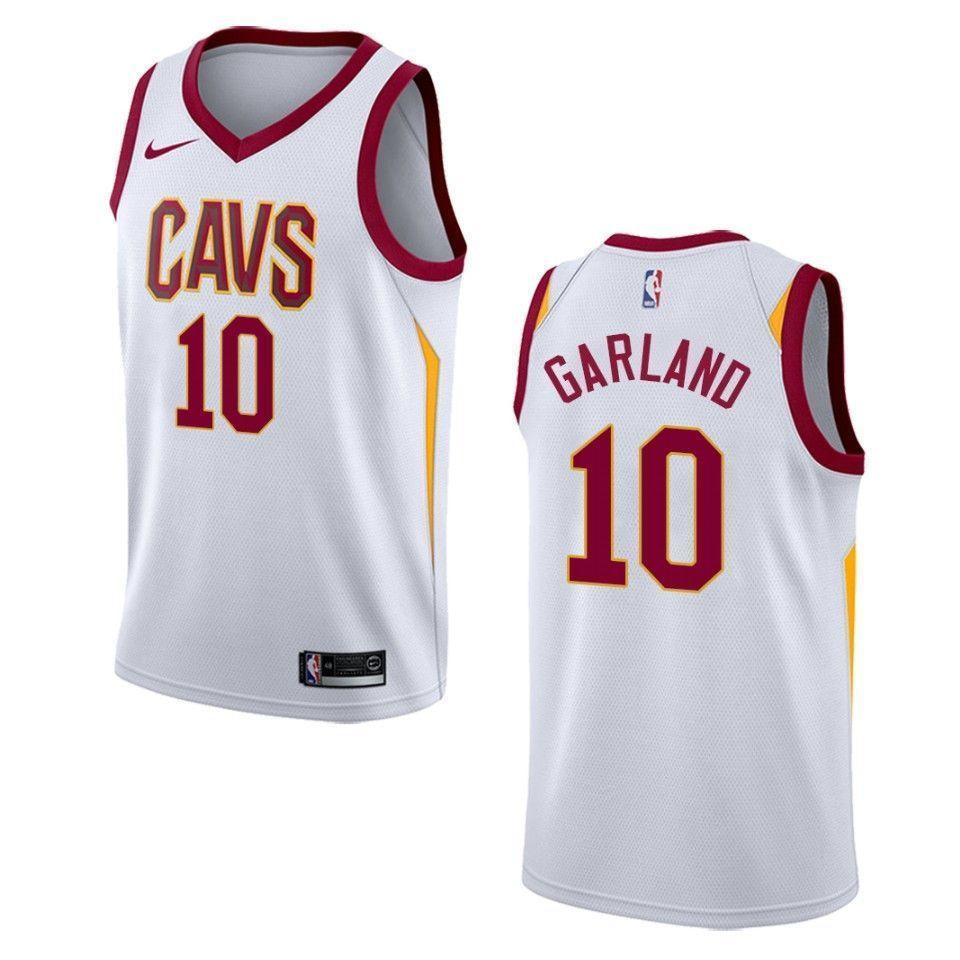 Men's Cleveland Cavaliers 10 Darius Garland Association Swingman Jersey - White
