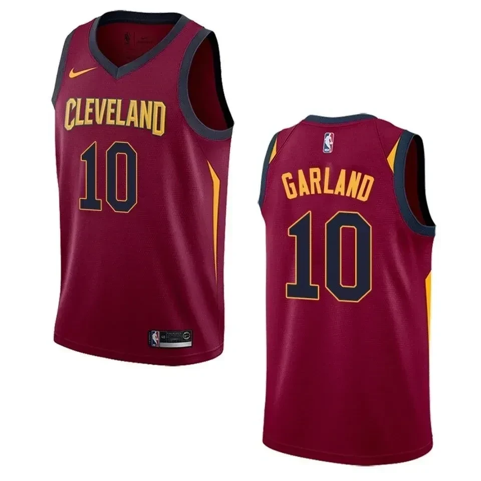 Men's Cleveland Cavaliers 10 Darius Garland Icon Swingman Jersey - Maroon