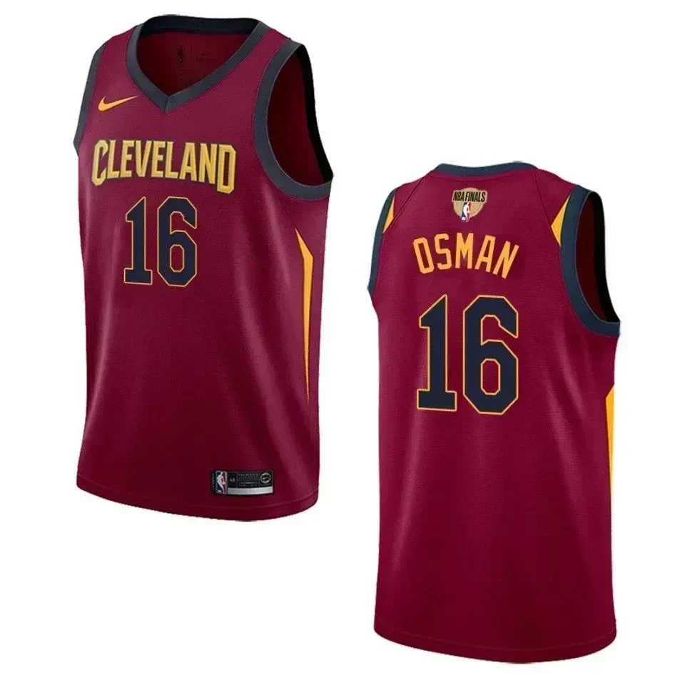 Men's Cleveland Cavaliers 16 Cedi Osman Icon Swingman Jersey - Maroon
