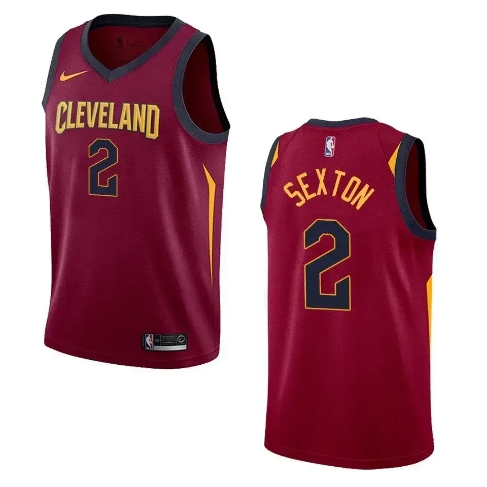 Men's Cleveland Cavaliers 2 Collin Sexton Icon Swingman Jersey - Maroon