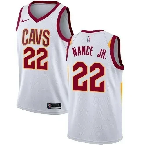 Men's Cleveland Cavaliers 22 Larry Nance Jr. Association Swingman Jersey - White