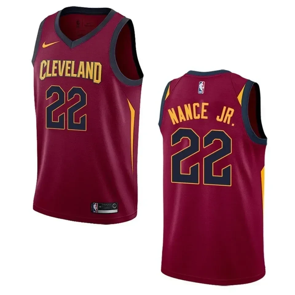 Men's Cleveland Cavaliers 22 Larry Nance Jr. Icon Swingman Jersey - Maroon