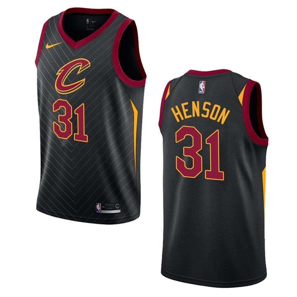 Men's Cleveland Cavaliers 31 John Henson Statement Swingman Jersey - Black