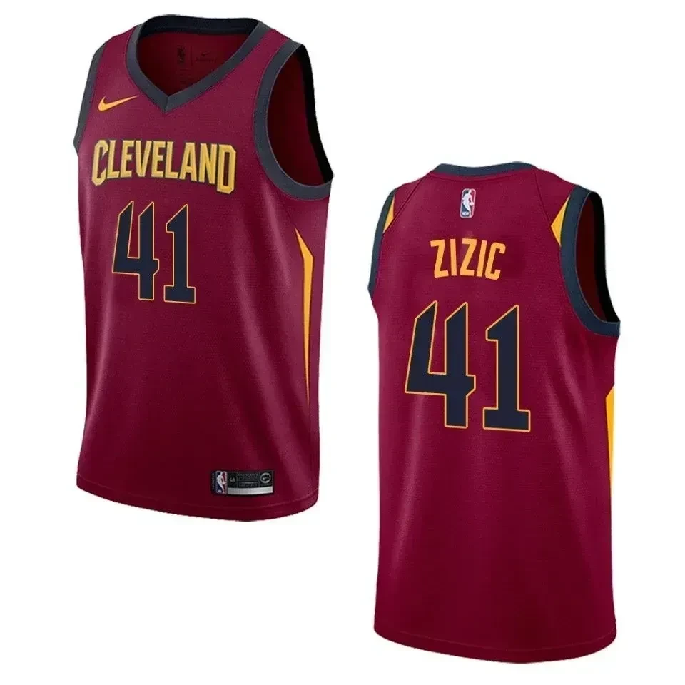 Men's Cleveland Cavaliers 41 Ante Zizic Icon Swingman Jersey - Maroon