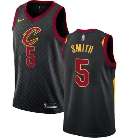 Men's Cleveland Cavaliers 5 J.r. Smith Statement Swingman Jersey - Black