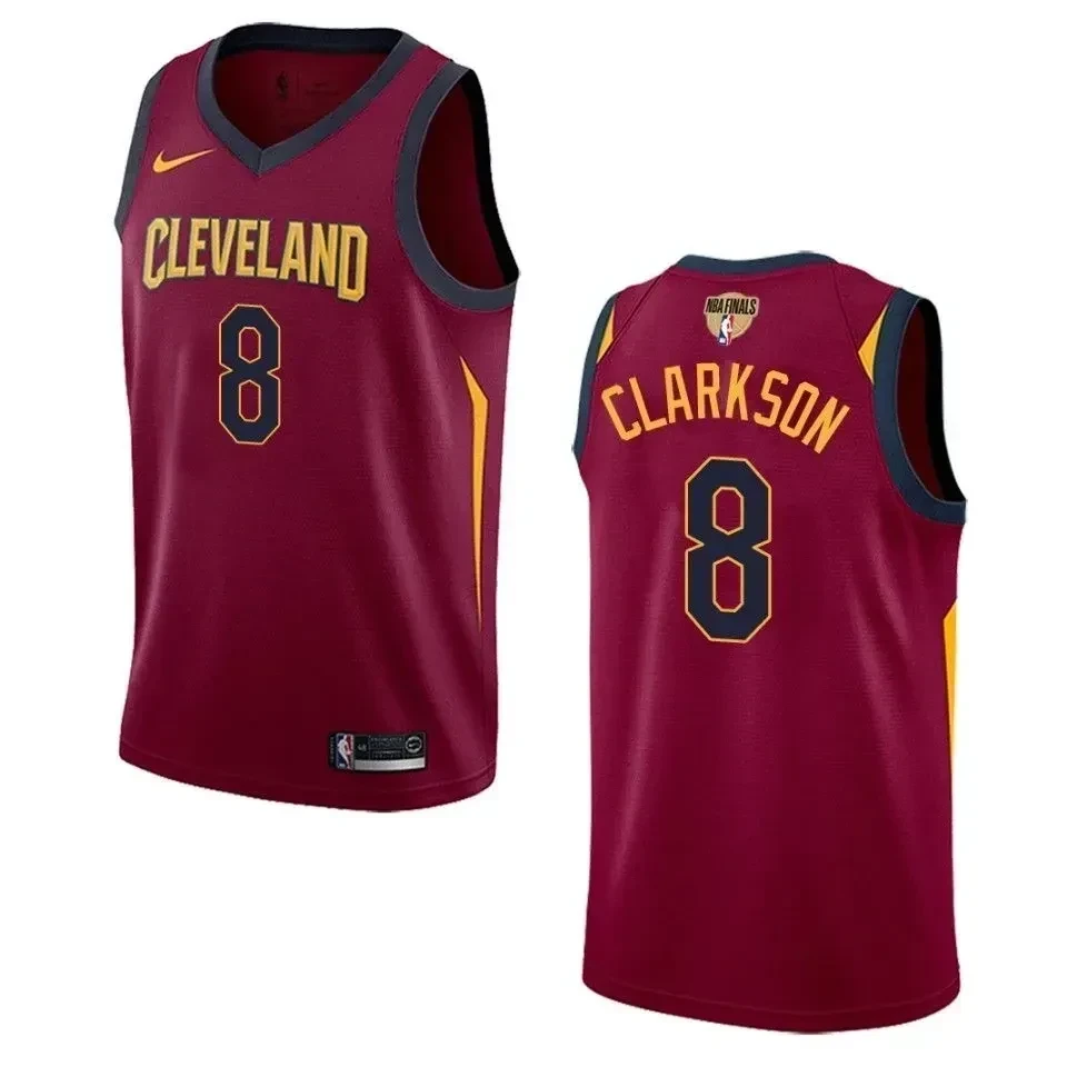Men's Cleveland Cavaliers 8 Jordan Clarkson Icon Swingman Jersey - Maroon