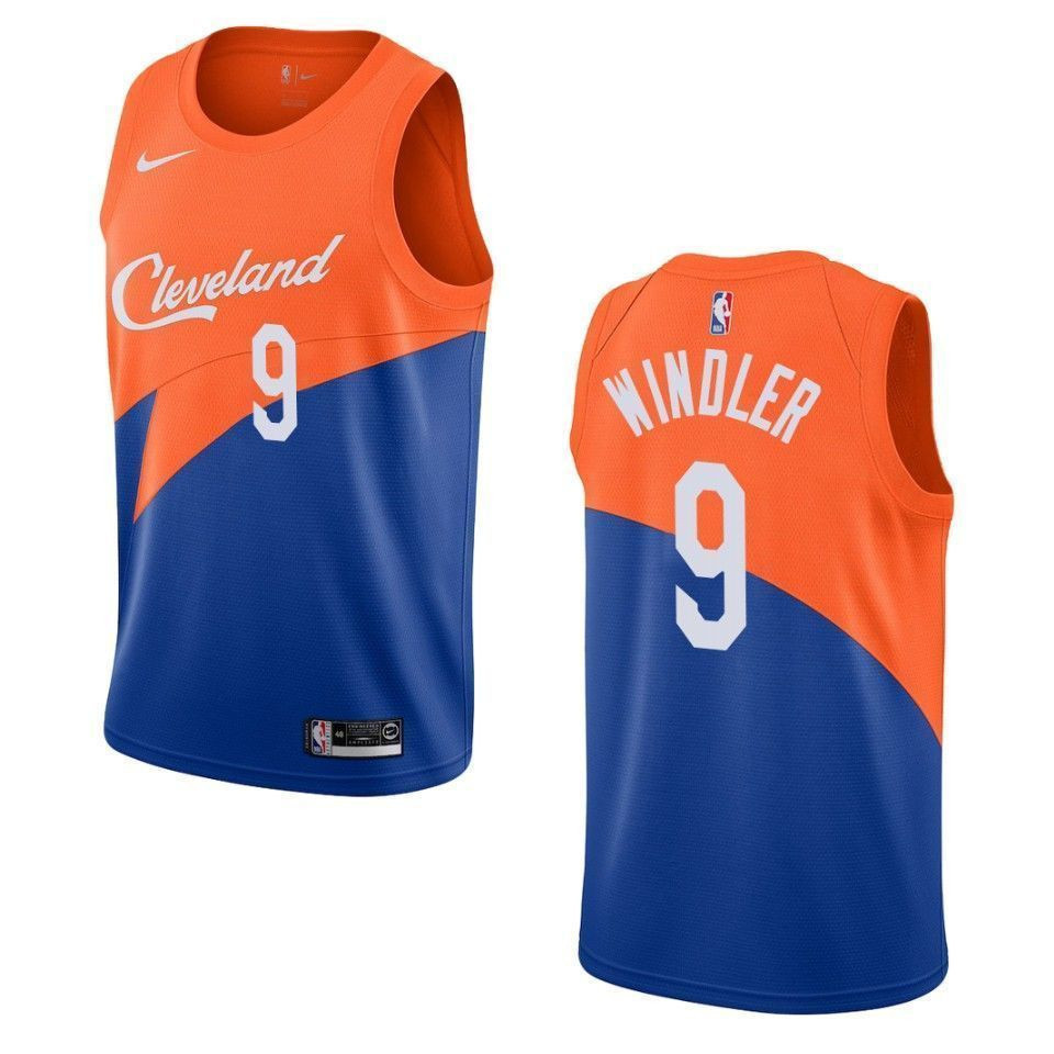 Men's Cleveland Cavaliers 9 Dylan Windler City Swingman Jersey - Blue