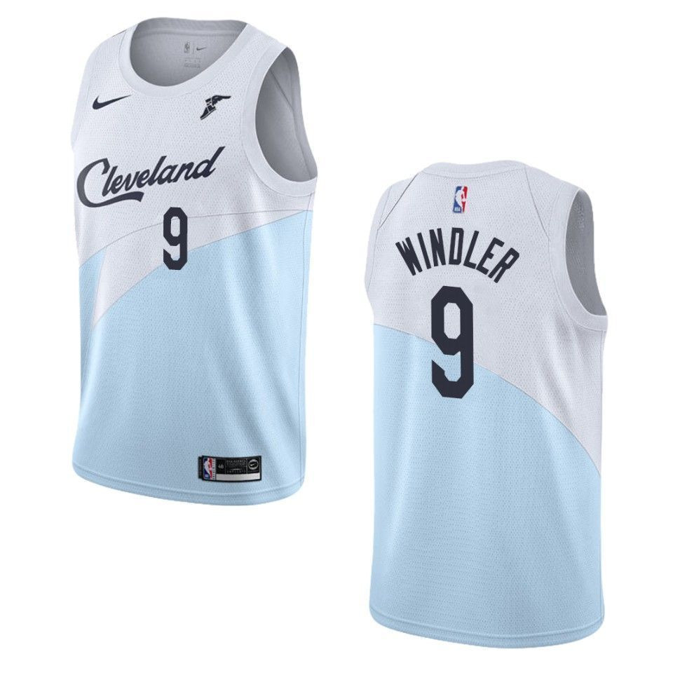 Men's Cleveland Cavaliers 9 Dylan Windler Earned Swingman Jersey - Blue