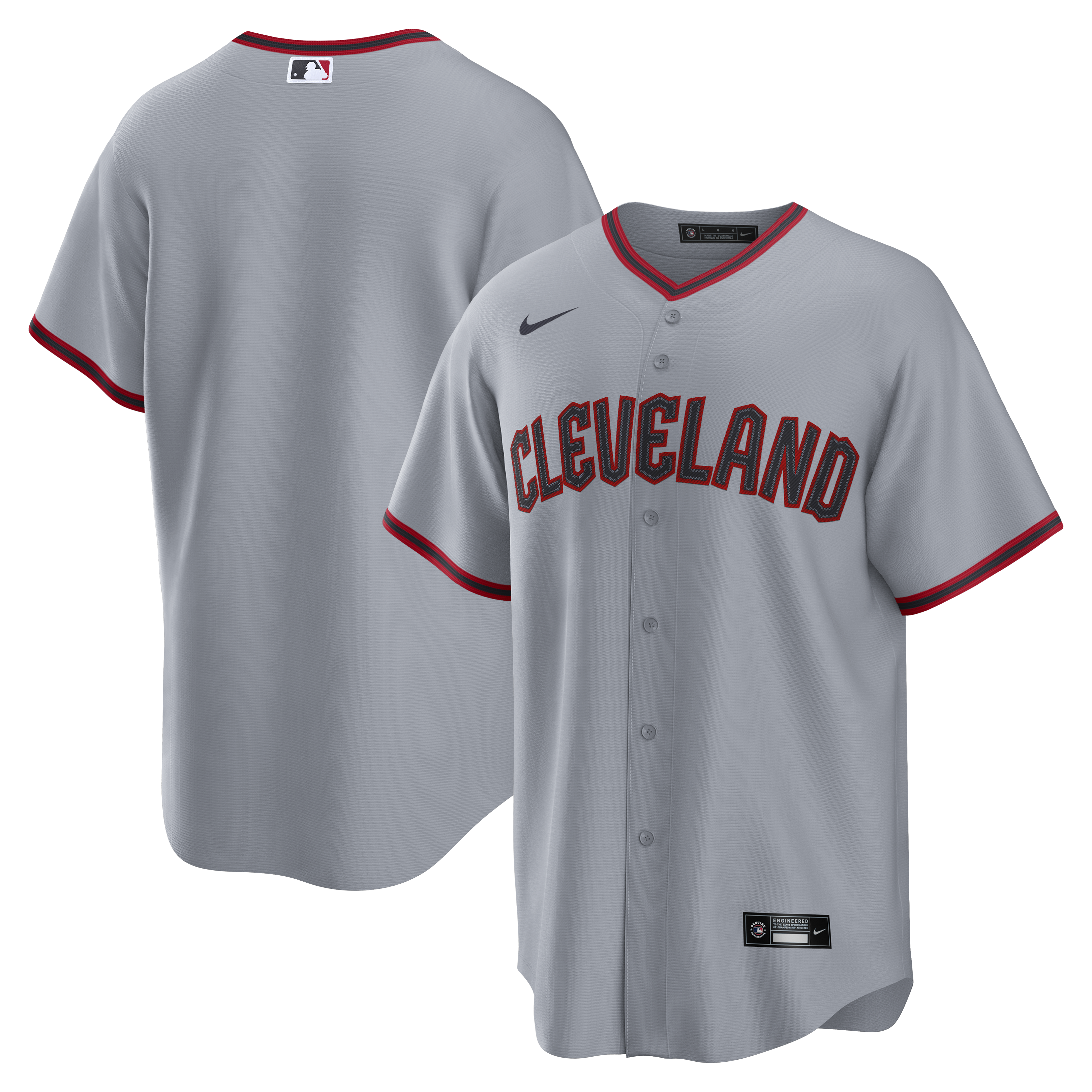 Men's Cleveland Guardians Gray Road 2.0 Jersey