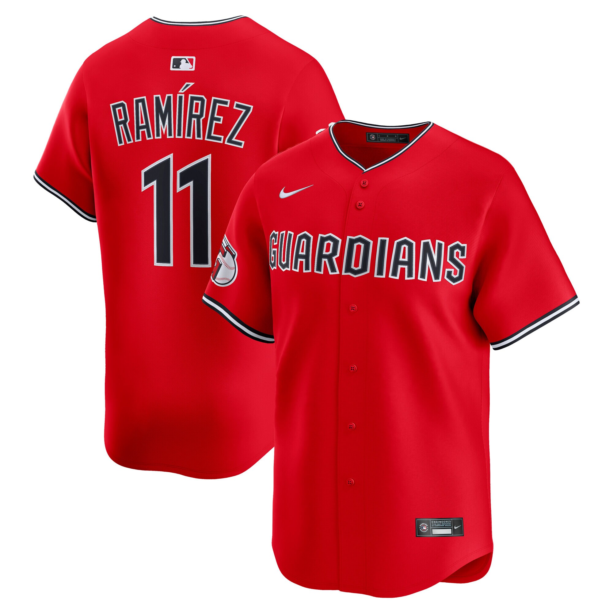 Men's Cleveland Guardians Jose Ramirez Red Alternate Limited Jersey