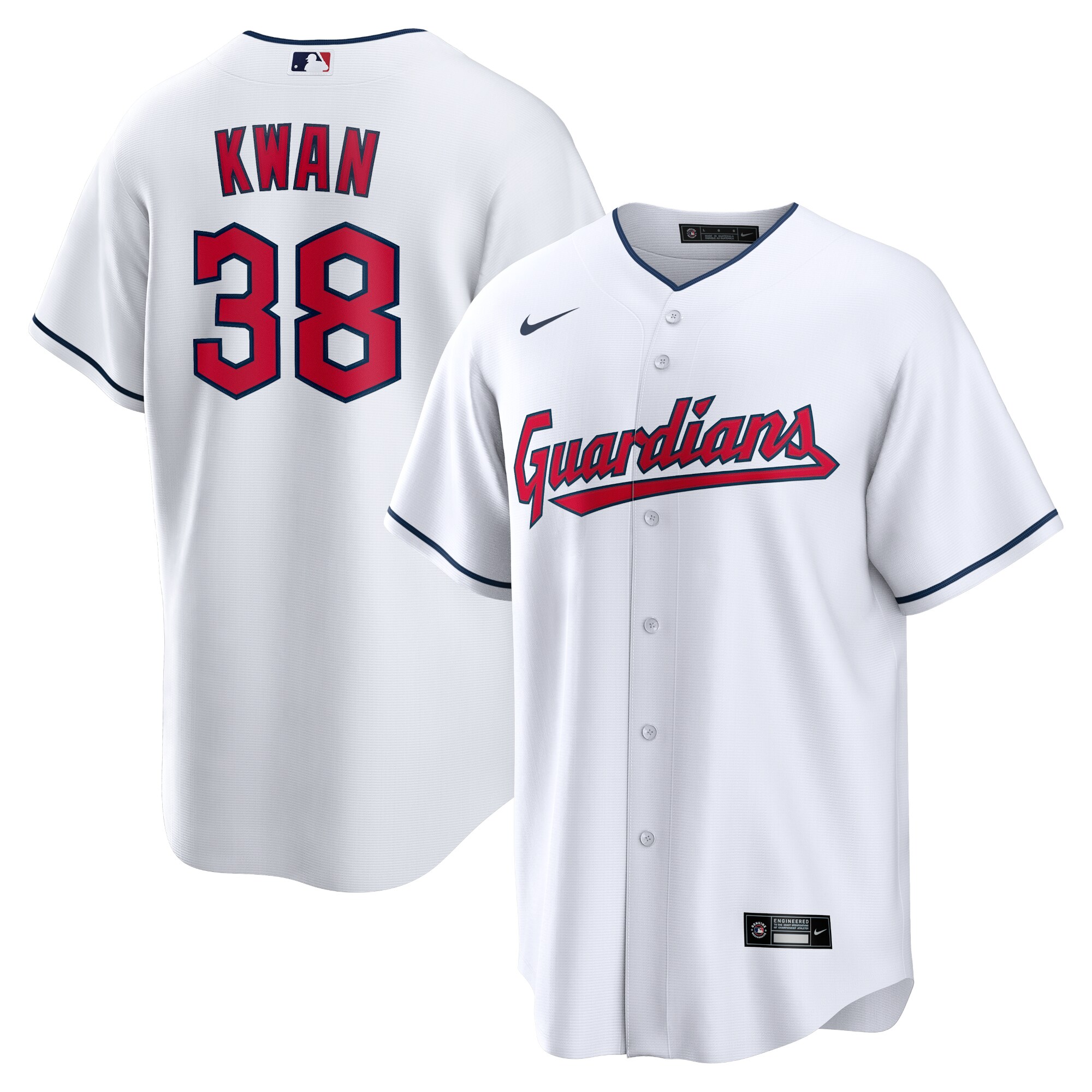 Men's Cleveland Guardians Steven Kwan White Home Jersey