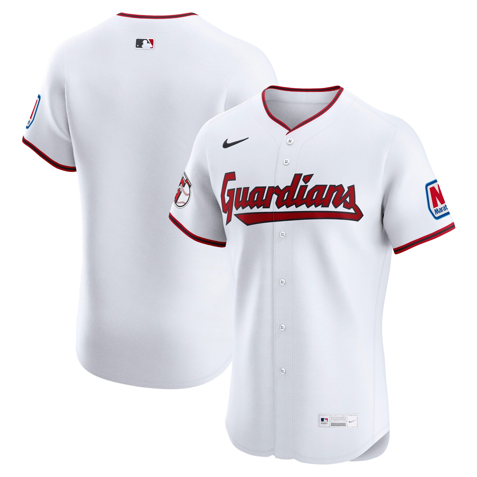 Men's Cleveland Guardians White Home Elite Jersey