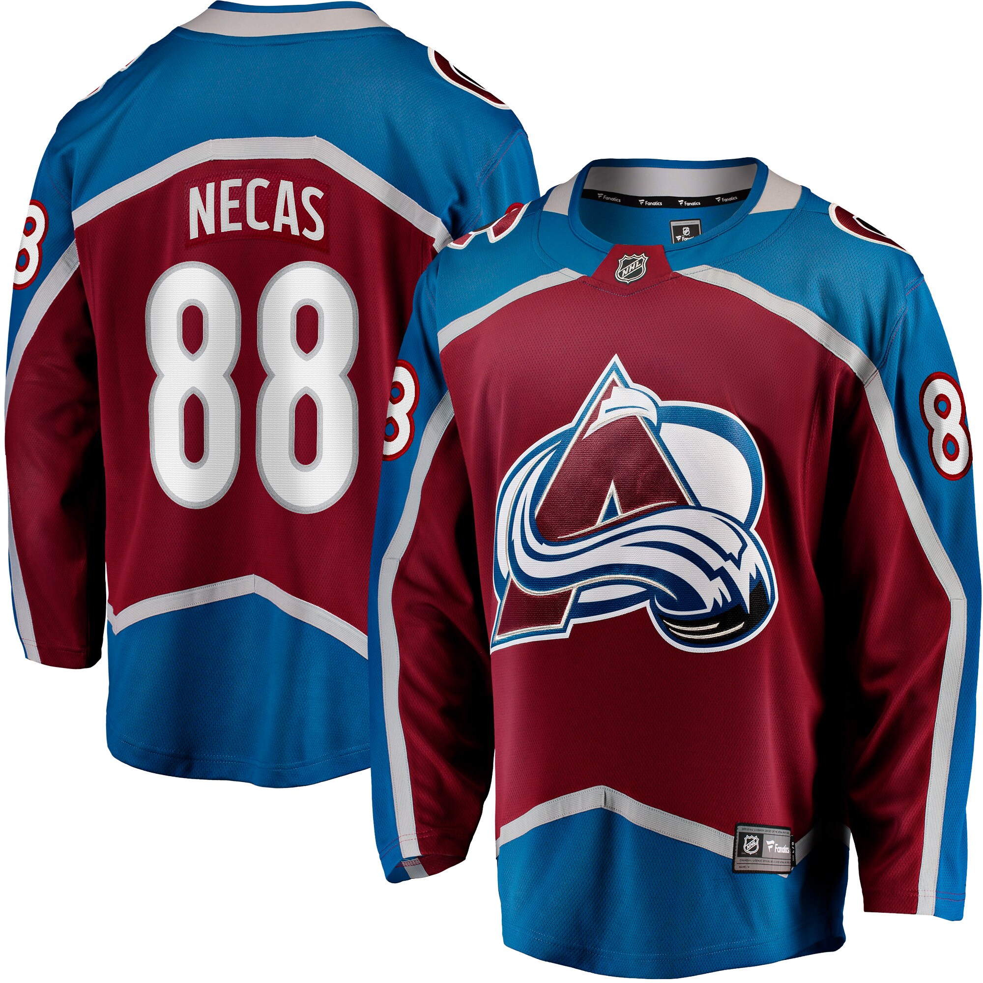 Men's Colorado Avalanche Martin Necas Burgundy Breakaway Player Jersey