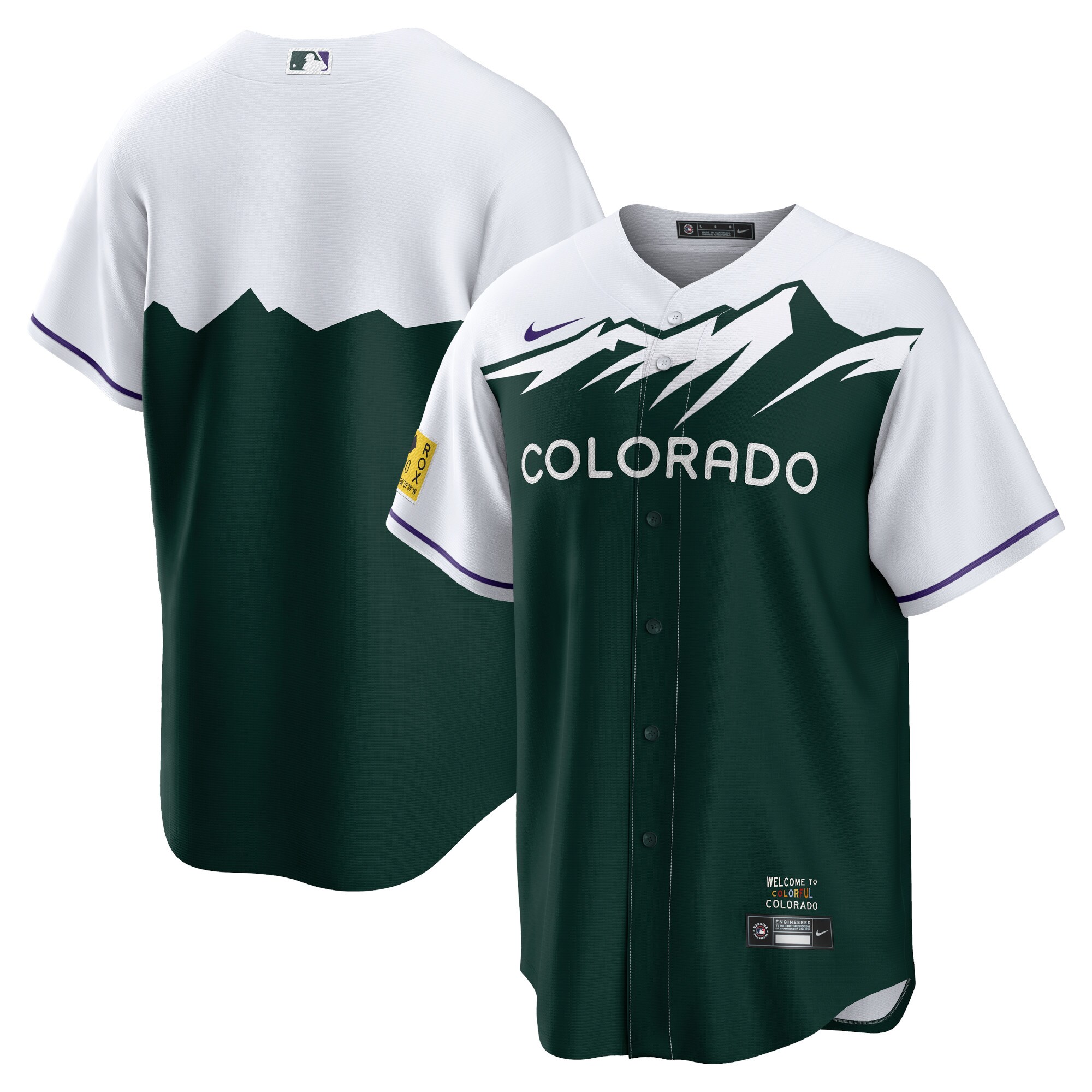 Men's Colorado Rockies Green City Connect Team Jersey