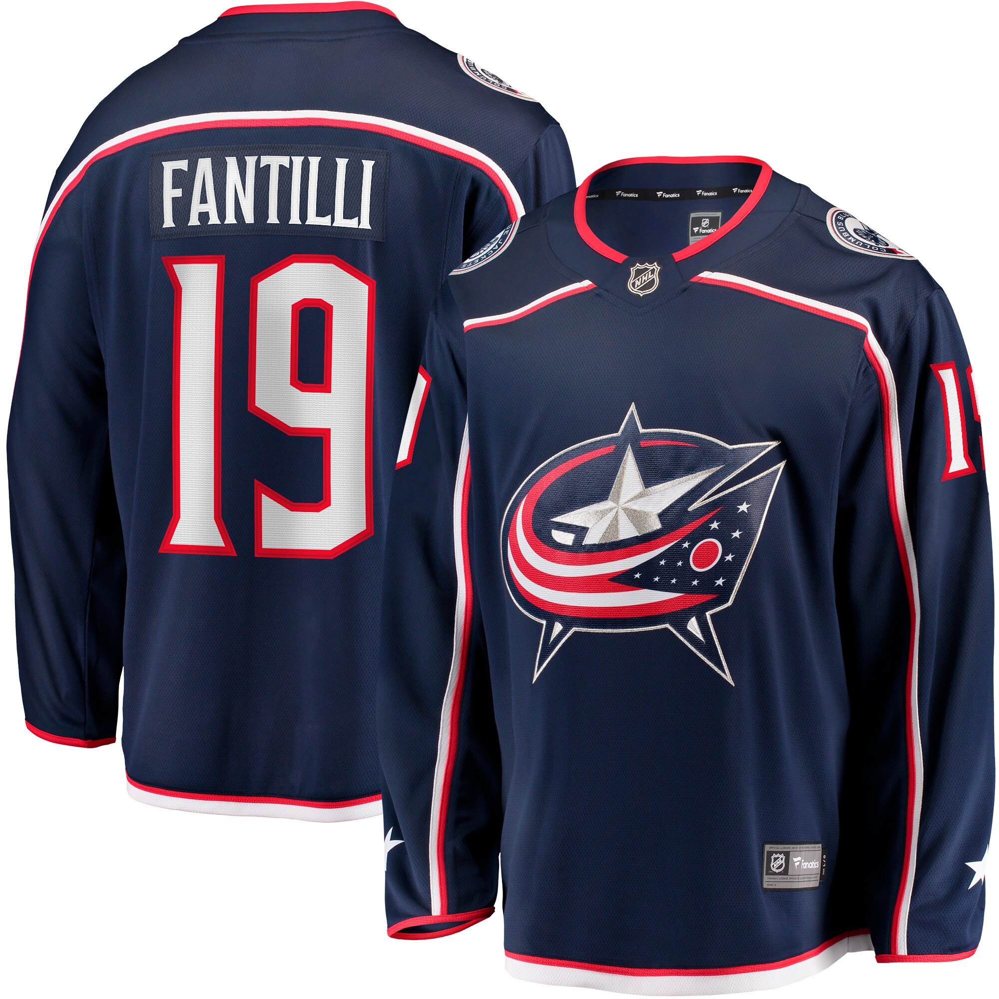 Men's Columbus Blue Jackets Adam Fantilli Navy Home Premier Breakaway Player Jersey