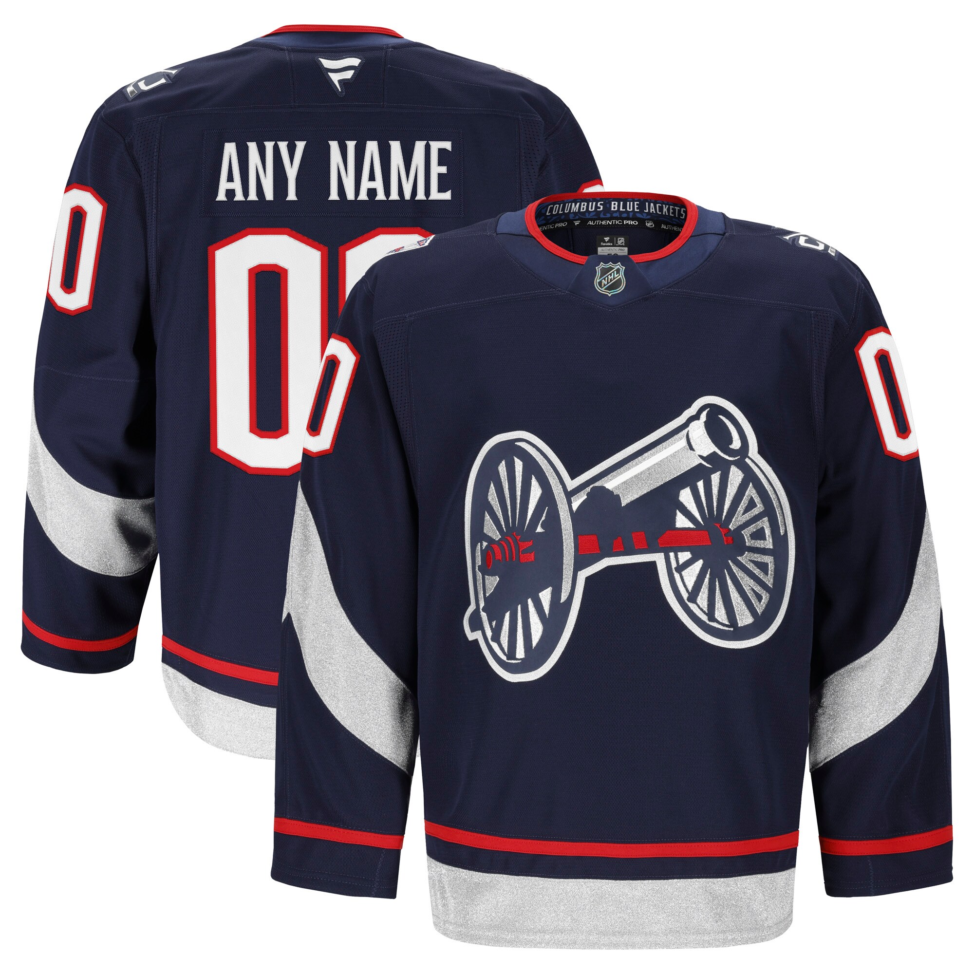 Men's Columbus Blue Jackets Navy 2025 Nhl Stadium Series Pro Custom Jersey