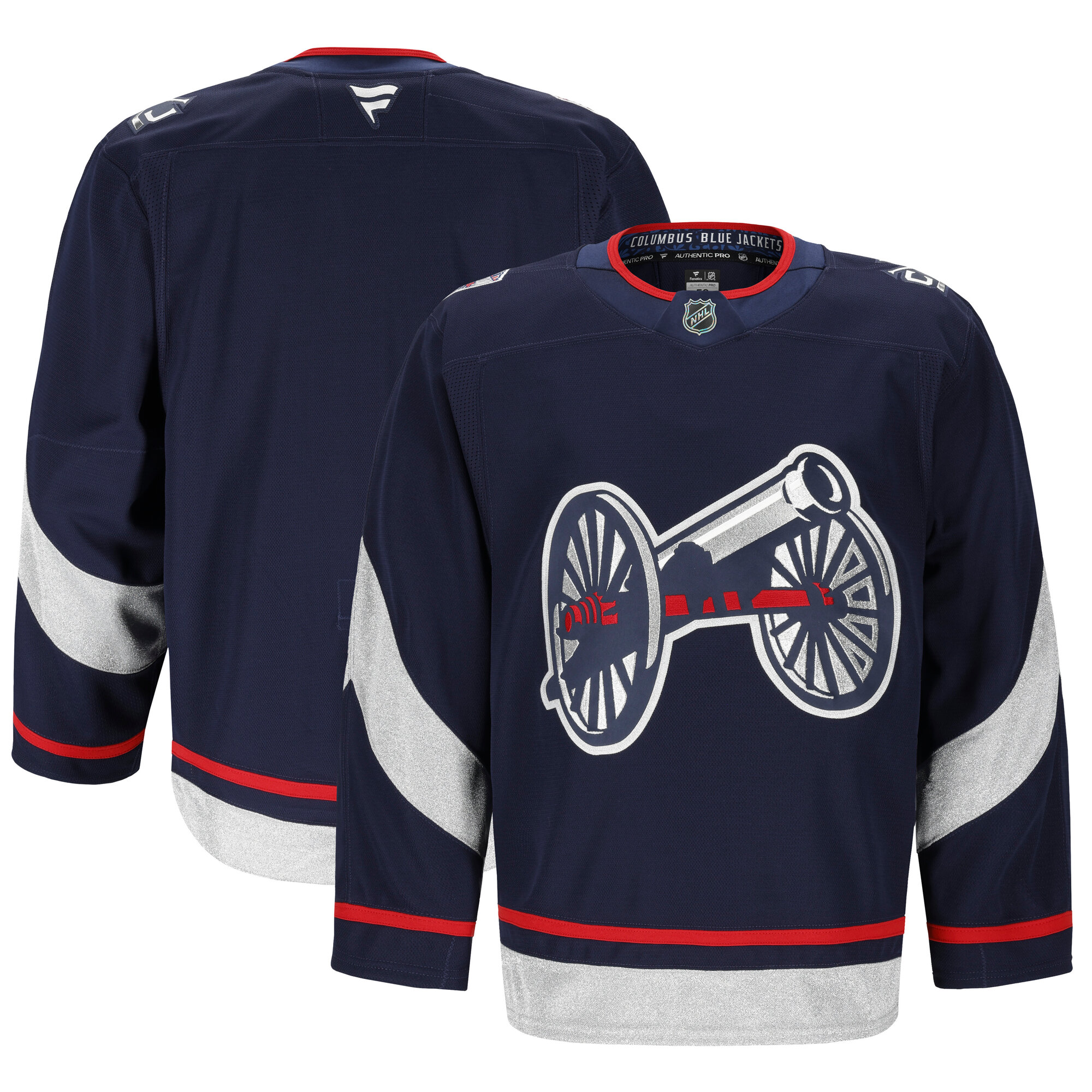 Men's Columbus Blue Jackets Navy 2025 Nhl Stadium Series Pro Jersey