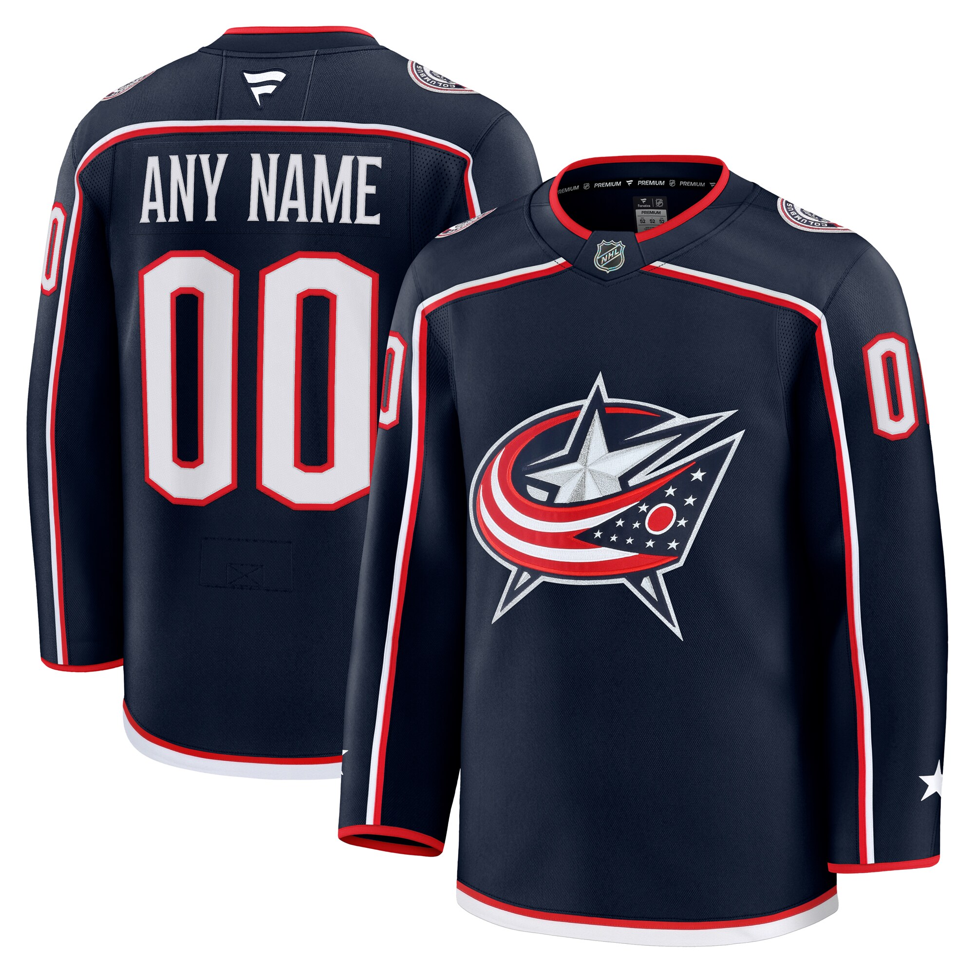 Men's Columbus Blue Jackets Navy Home Premium Custom Jersey