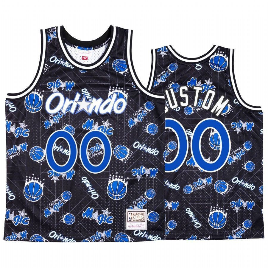 Men's Custom 00 Orlando Magic Blue Tear Up Pack Jersey