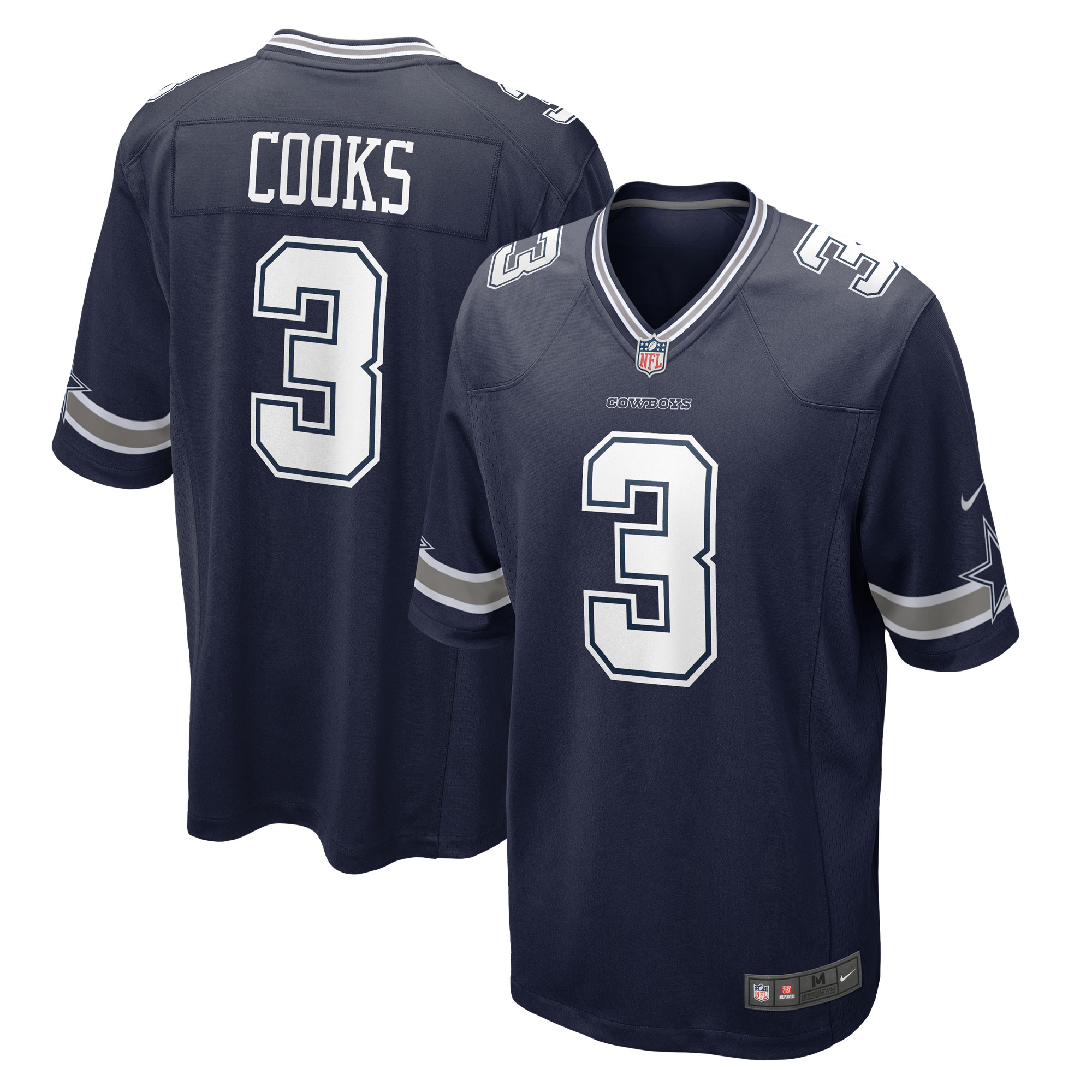 Men's Dallas Cowboys Brandin Cooks Navy Game Jersey Js5000