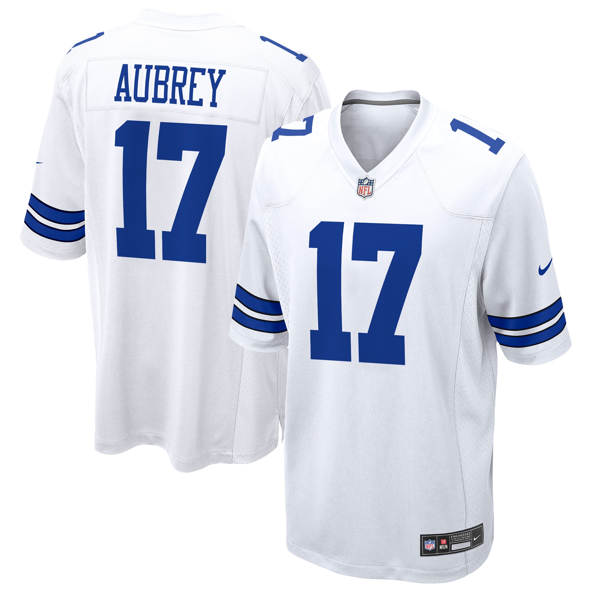 Men's Dallas Cowboys Brandon Aubrey White Game Jersey Js6620