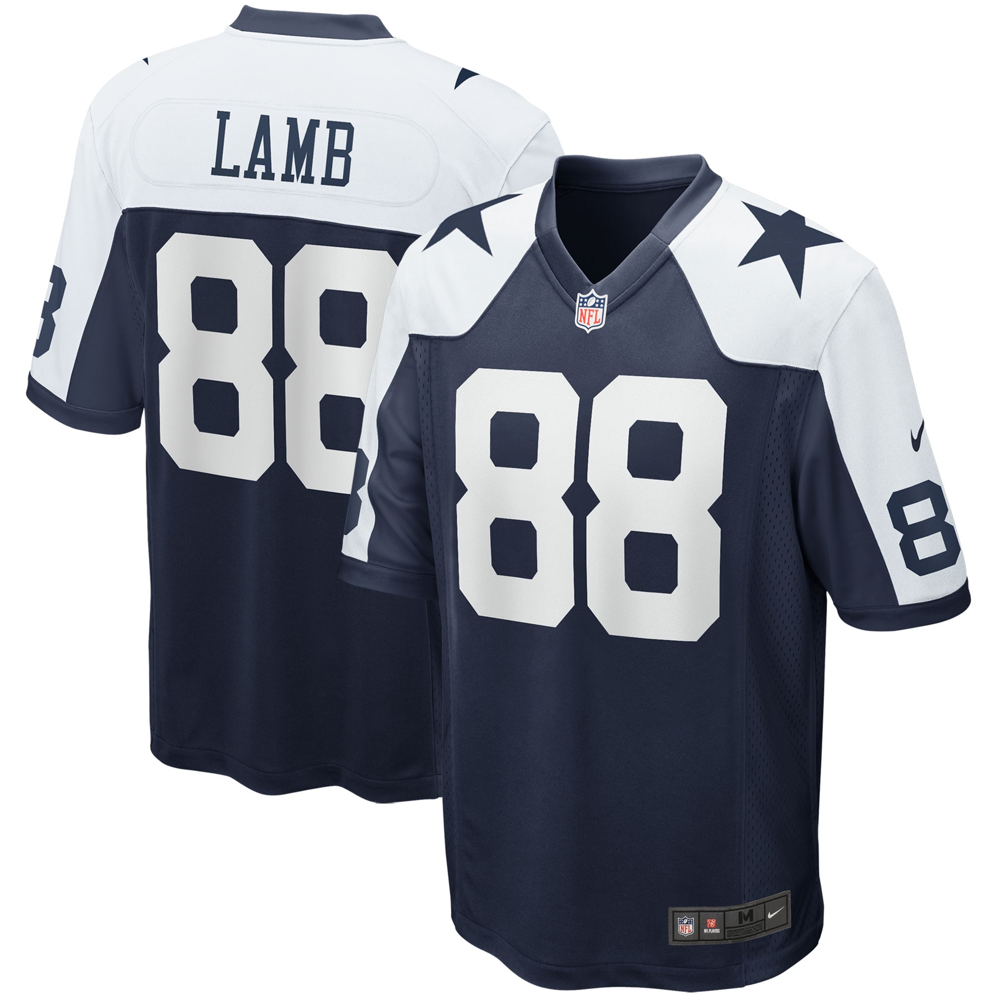 Men's Dallas Cowboys Ceedee Lamb Navy Alternate Game Team Jersey Js7528