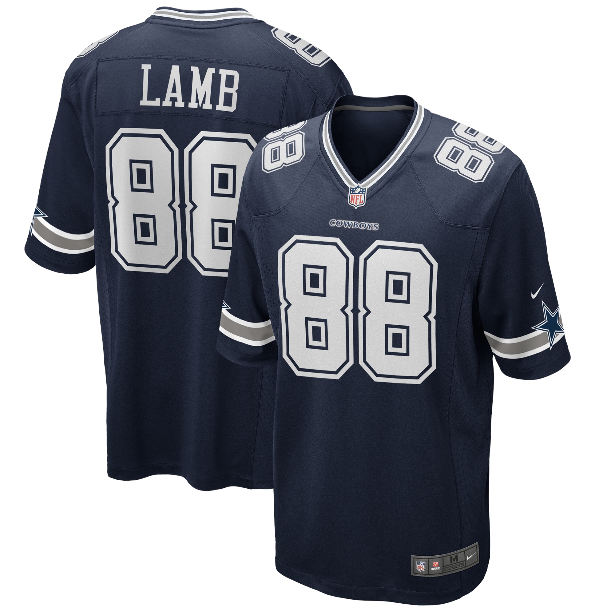Men's Dallas Cowboys Ceedee Lamb Navy Game Jersey Js7123