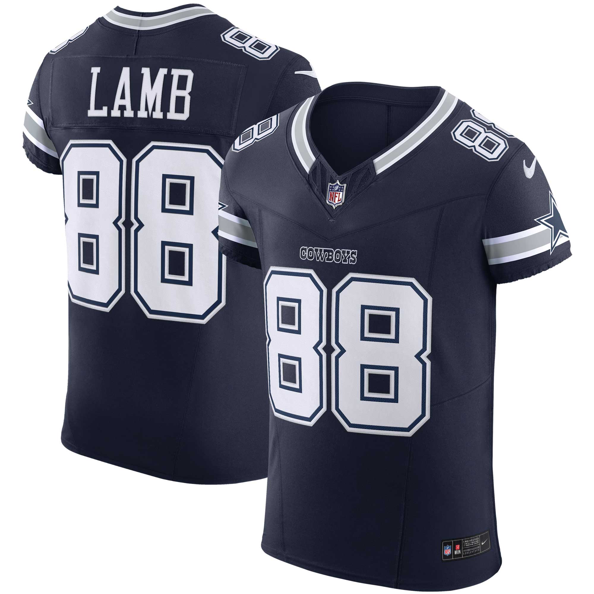Men's Dallas Cowboys Ceedee Lamb Navy Vapor F.u.s.e. Elite Jersey Js8653
