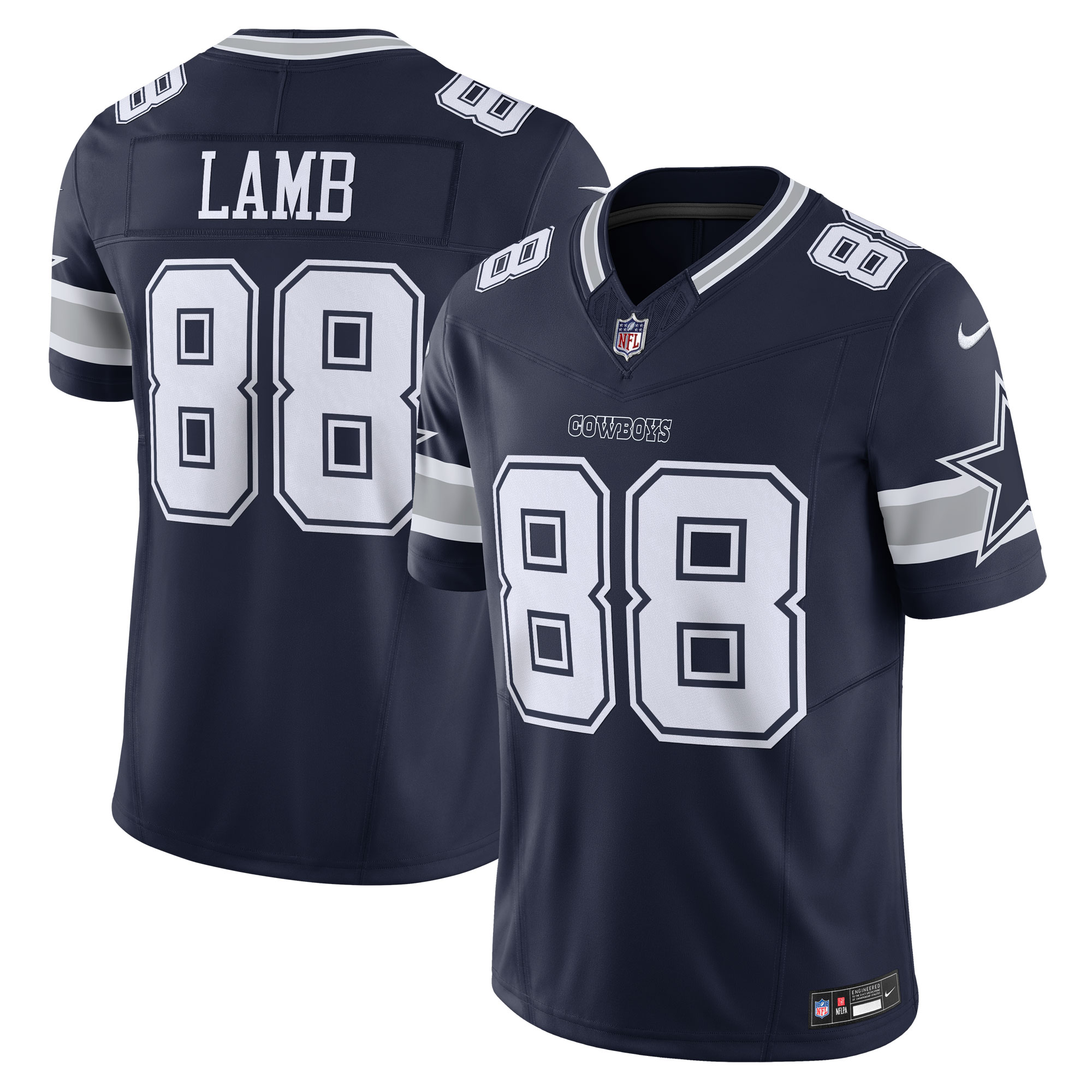 Men's Dallas Cowboys Ceedee Lamb Navy Vapor F.u.s.e. Limited Jersey Js7296
